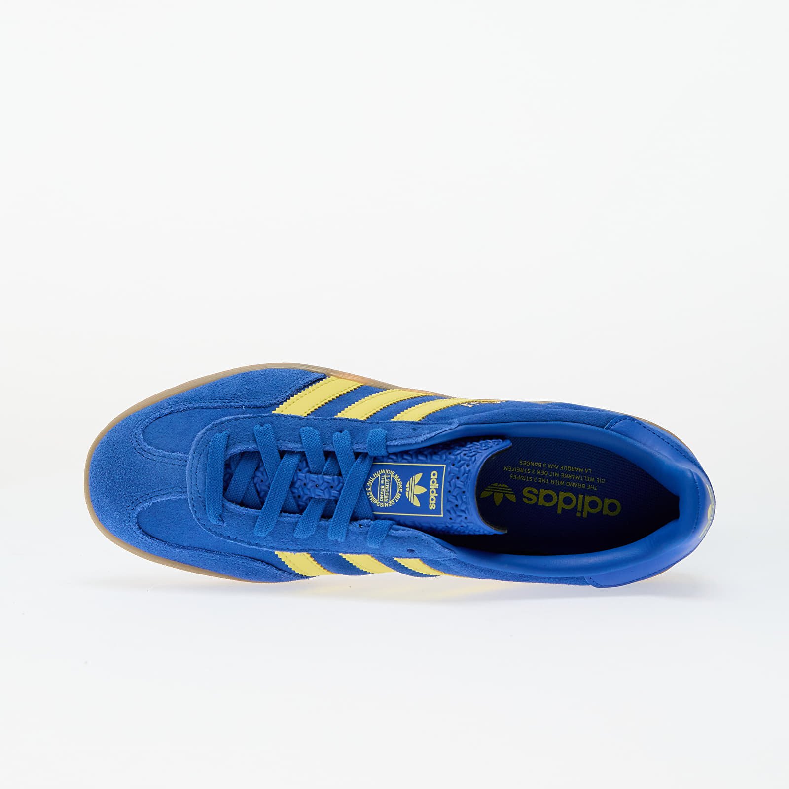 Pánské tenisky a boty adidas Gazelle Indoor Blue/ Pure Sulfur/ Gum