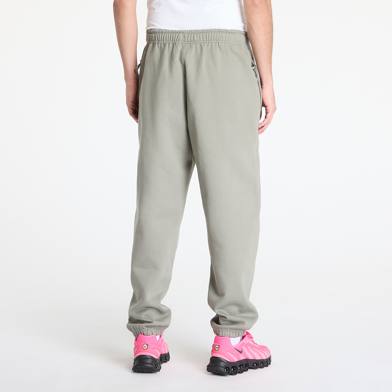 Meeste dressipüksid Nike Solo Swoosh Men's Fleece Pants Light Army/ White