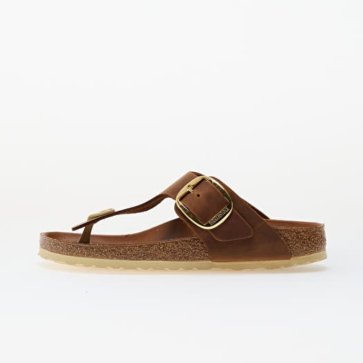 Birkenstock Gizeh Big Buckle Natural Leather Oiled Cognac