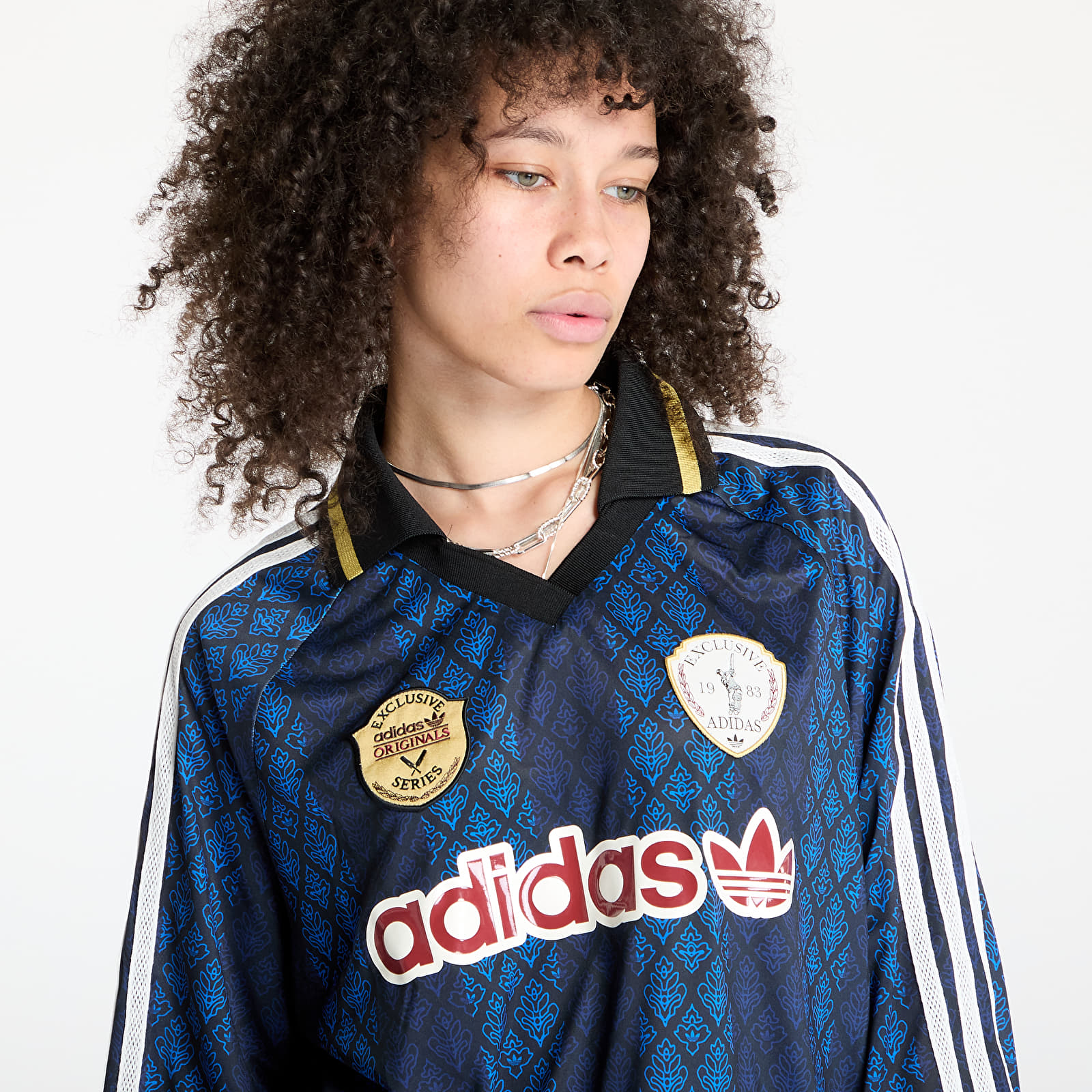 Camisetas adidas Retro Sports Cricket-Inspired Longsleeve Jersey Black/ Black/ Night Indigo