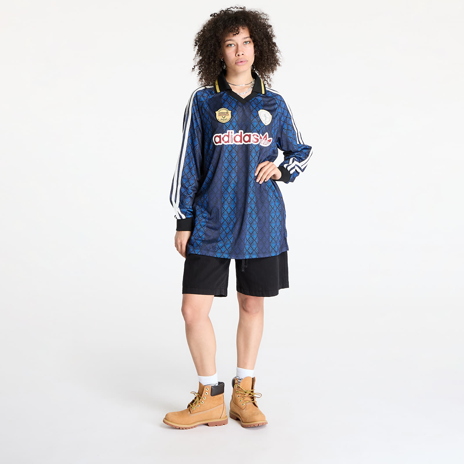 Camisetas adidas Retro Sports Cricket-Inspired Longsleeve Jersey Black/ Black/ Night Indigo