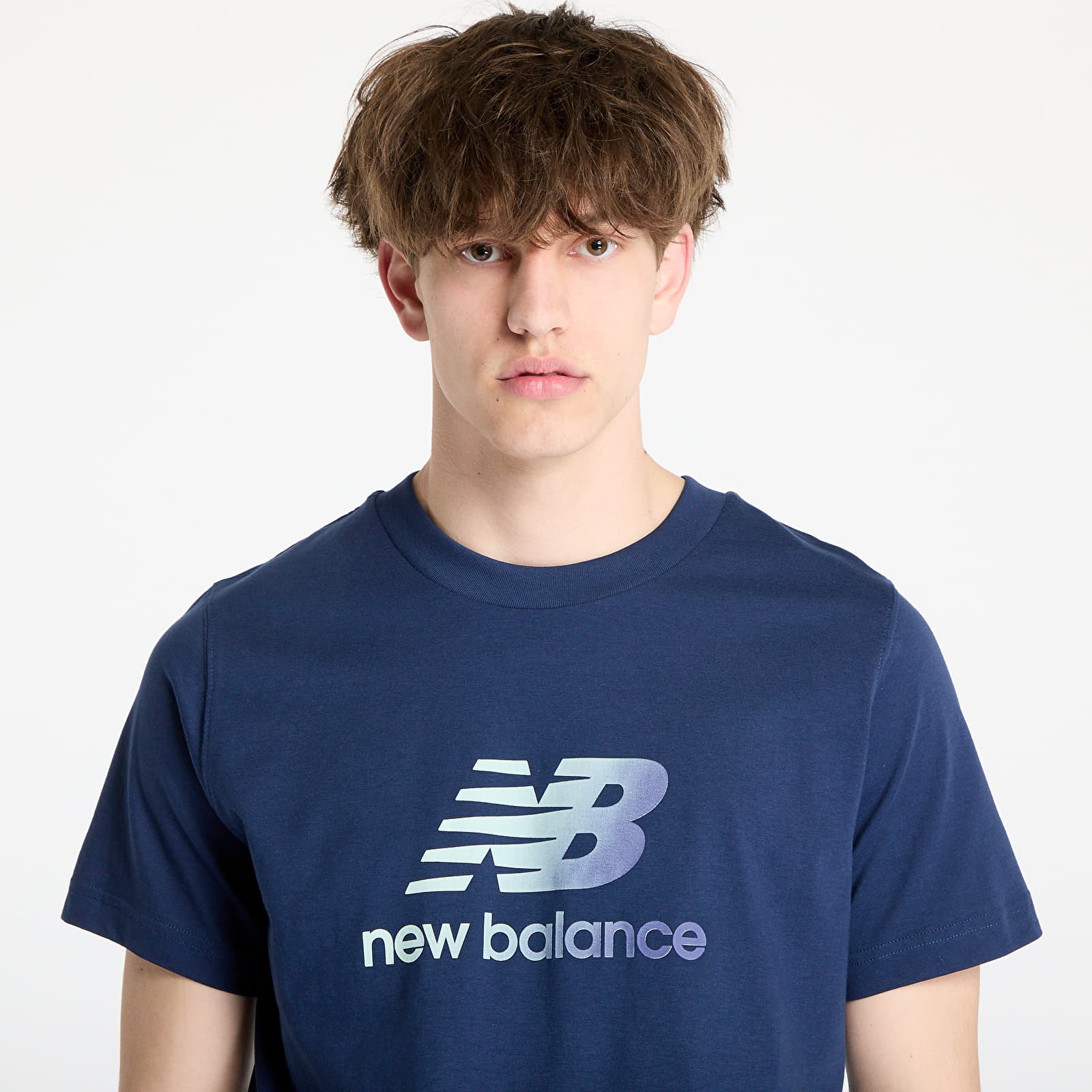Meeste T-särgid New Balance Sport Essentials Gradient Logo T-Shirt Navy