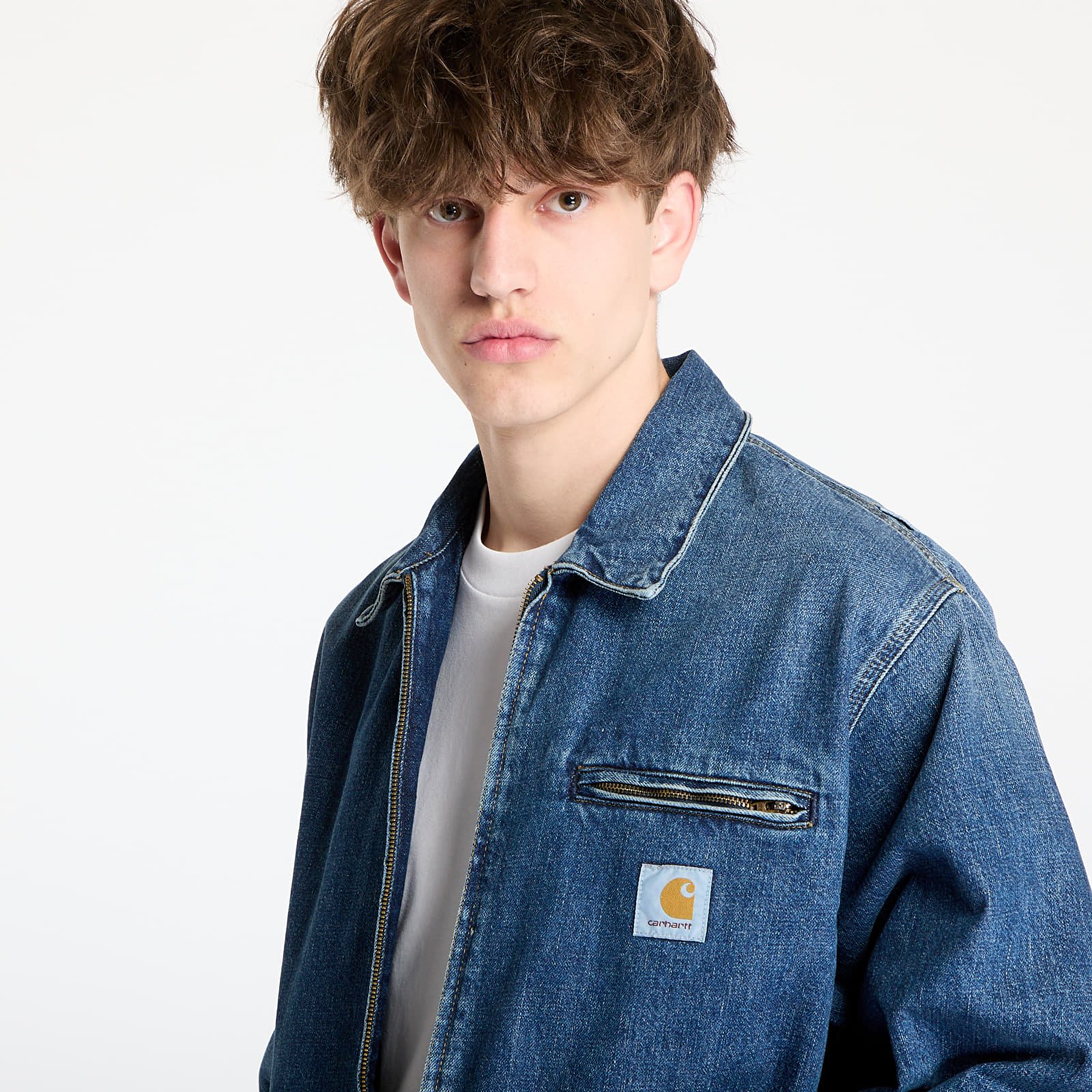 Chaquetas de hombre Carhartt WIP OG Detroit Jacket UNISEX Blue Dark Used Wash