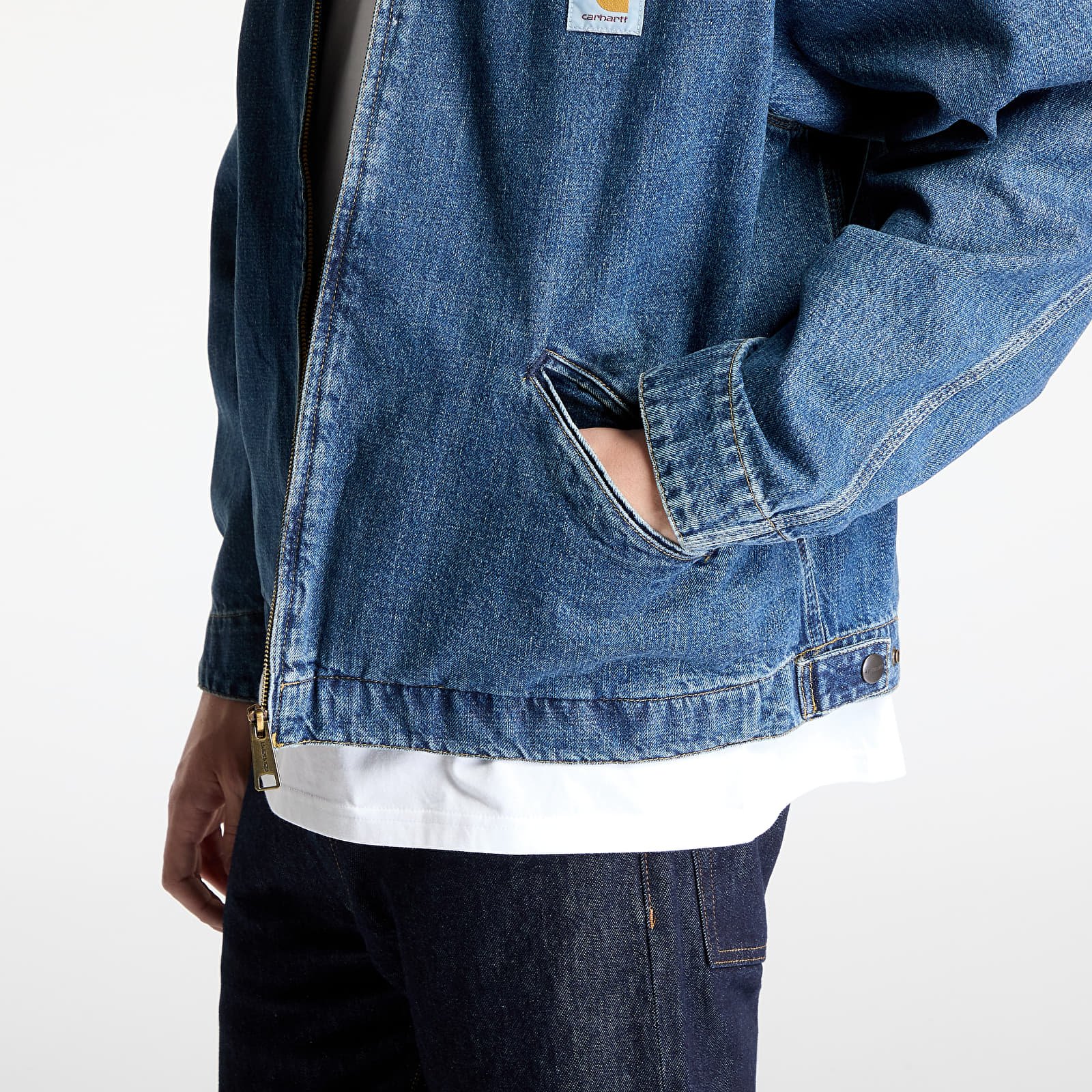Chaquetas de hombre Carhartt WIP OG Detroit Jacket UNISEX Blue Dark Used Wash