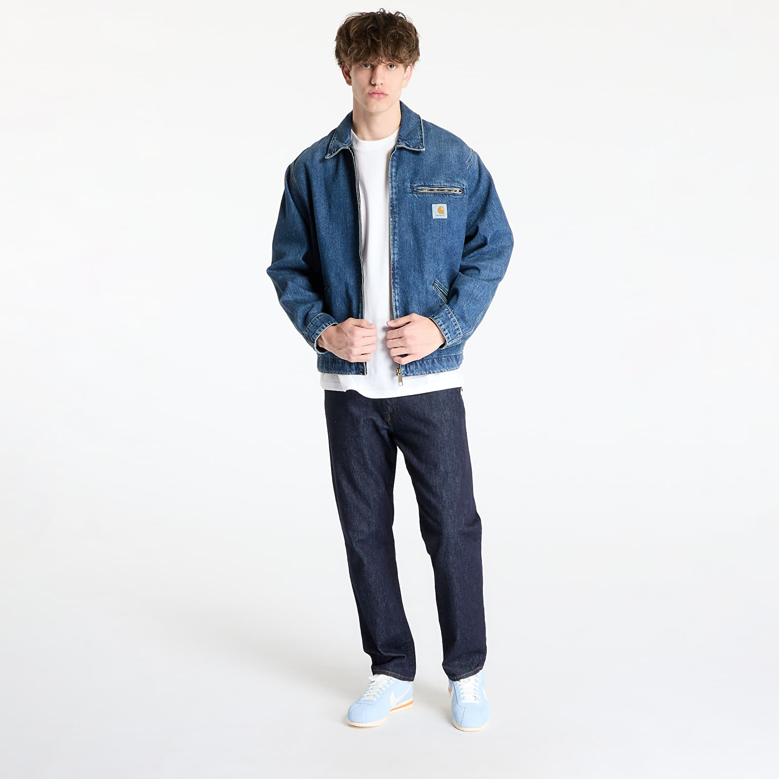 Chaquetas de hombre Carhartt WIP OG Detroit Jacket UNISEX Blue Dark Used Wash