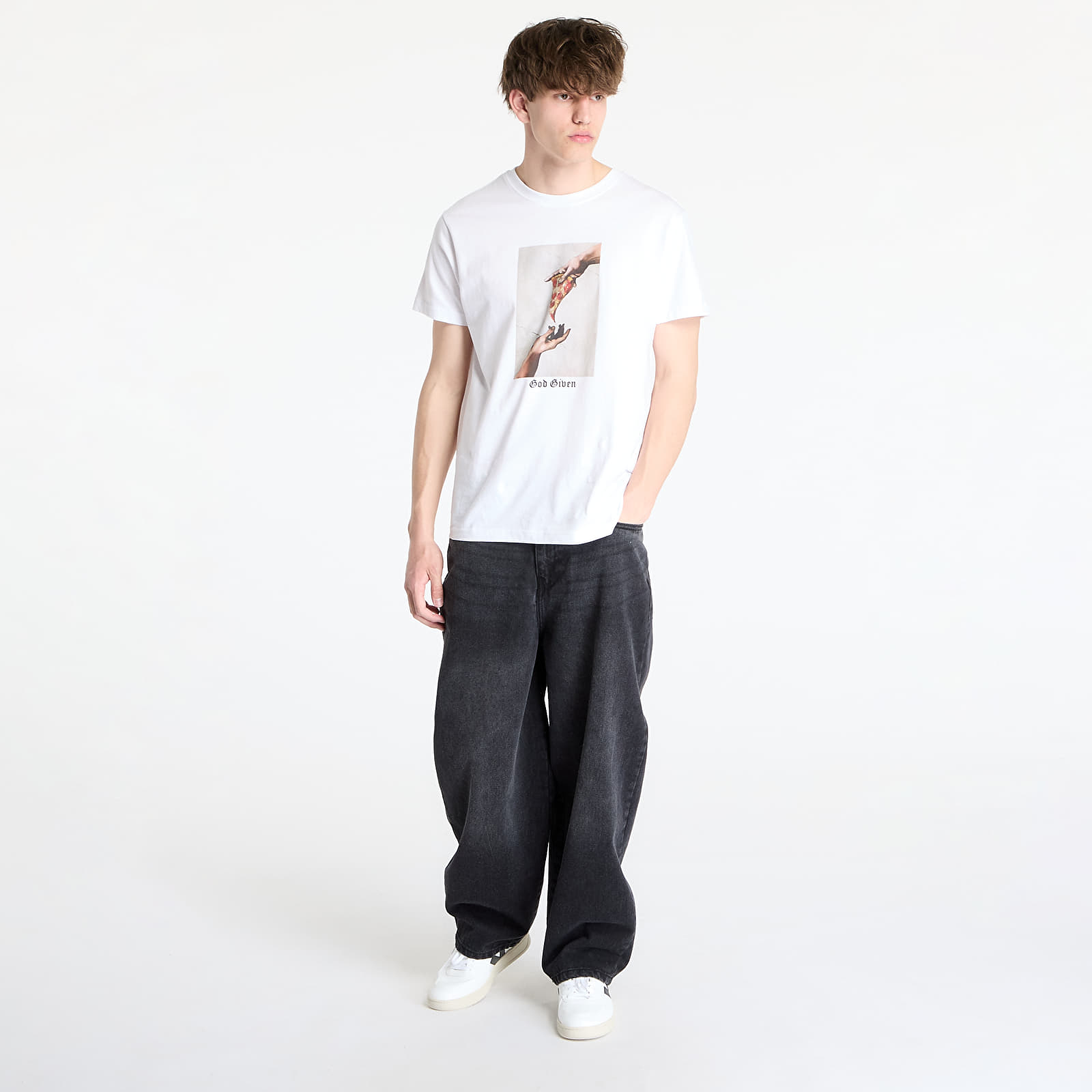 Püksid Urban Classics Tapered Heavy Ounce Baggy Jeans Black Washed