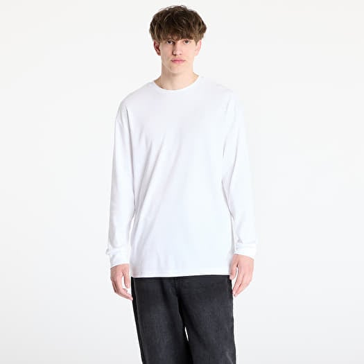 T-shirt Urban Classics Organic Boxy Rib Longsleeve White