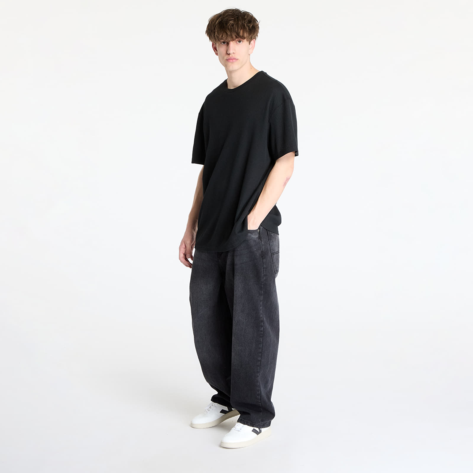 T-särgid Urban Classics Waffle Tee Black