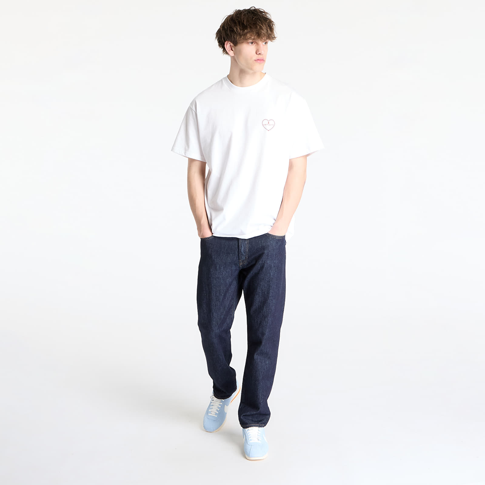 Meeste T-särgid Carhartt WIP S/S Furoshiki T-Shirt White/ Red