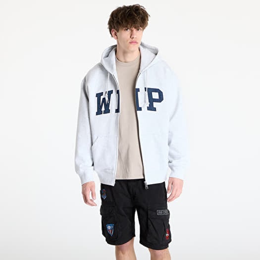 Pulóver Carhartt WIP Hooded WIP Sweat Jacket UNISEX Ash Heather Stone Washed