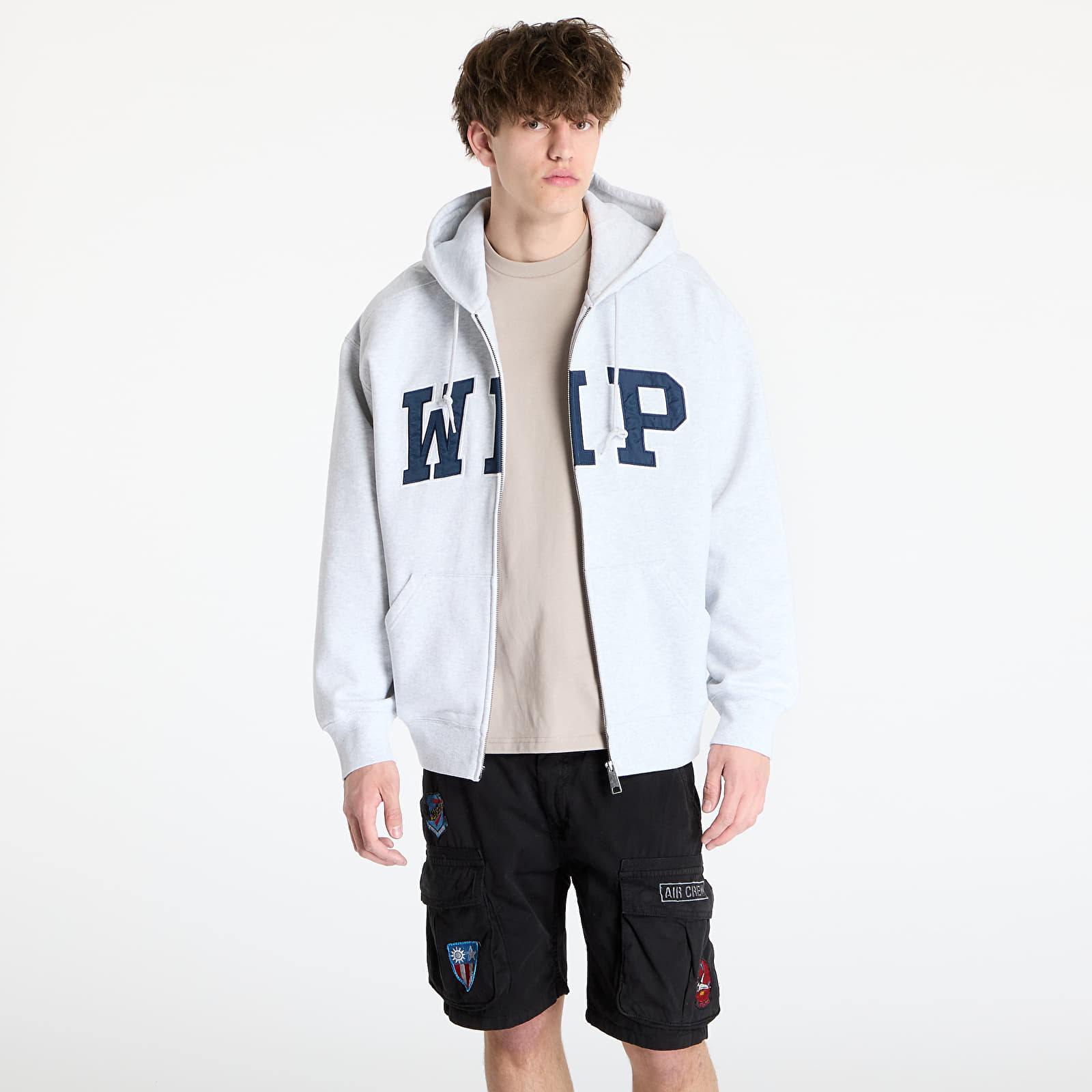 Sudaderas Carhartt WIP Hooded WIP Sweat Jacket UNISEX Ash Heather Stone Washed