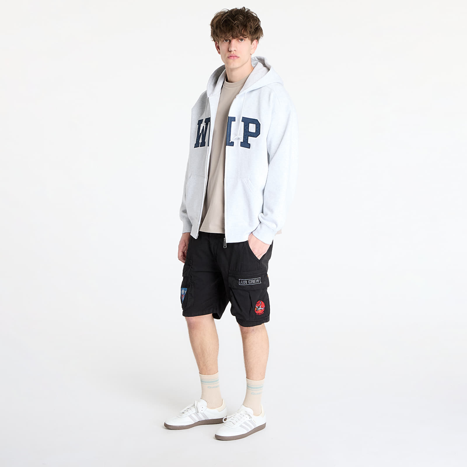 Sudaderas Carhartt WIP Hooded WIP Sweat Jacket UNISEX Ash Heather Stone Washed