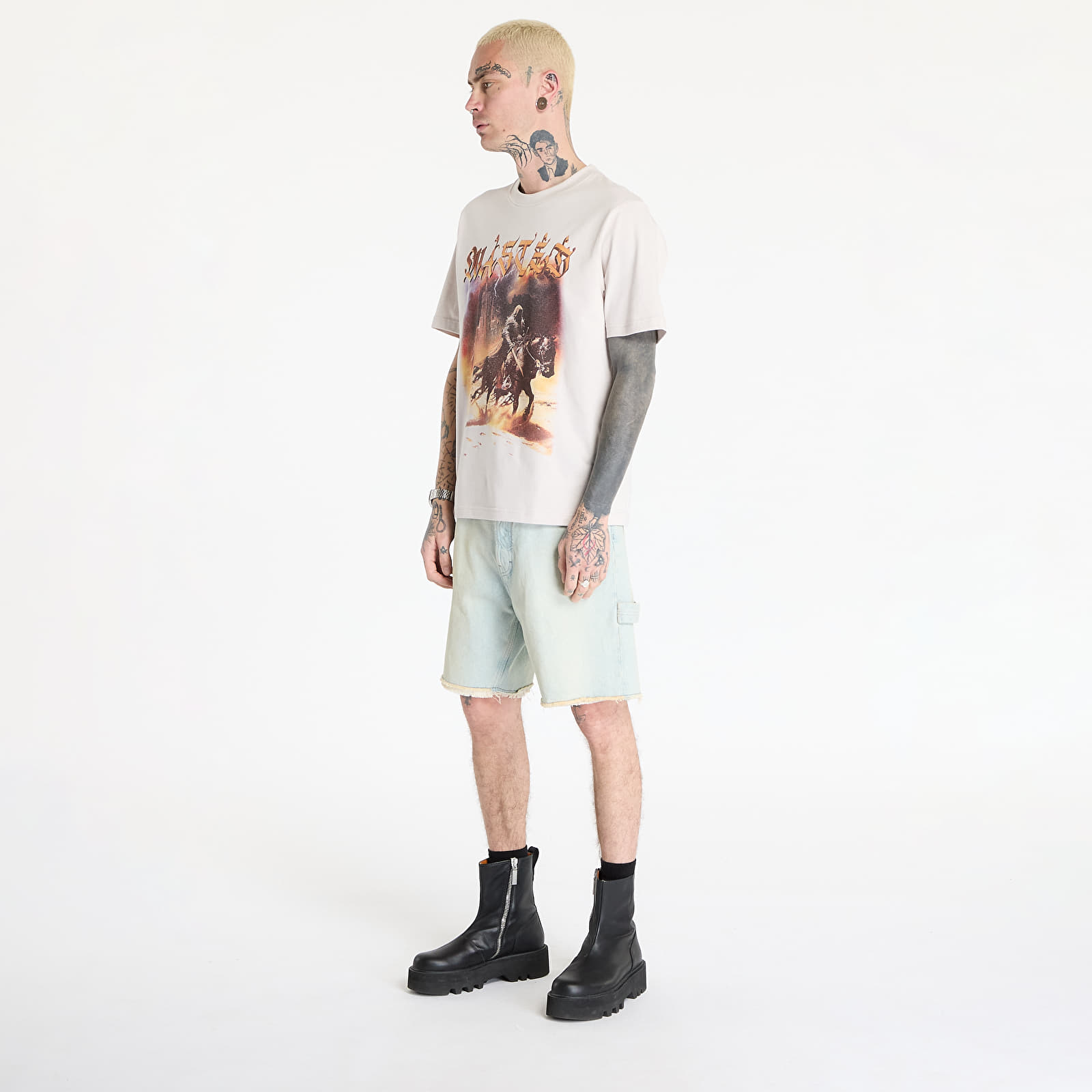 Meeste T-särgid Wasted Paris M Mirage T-Shirt Fog White