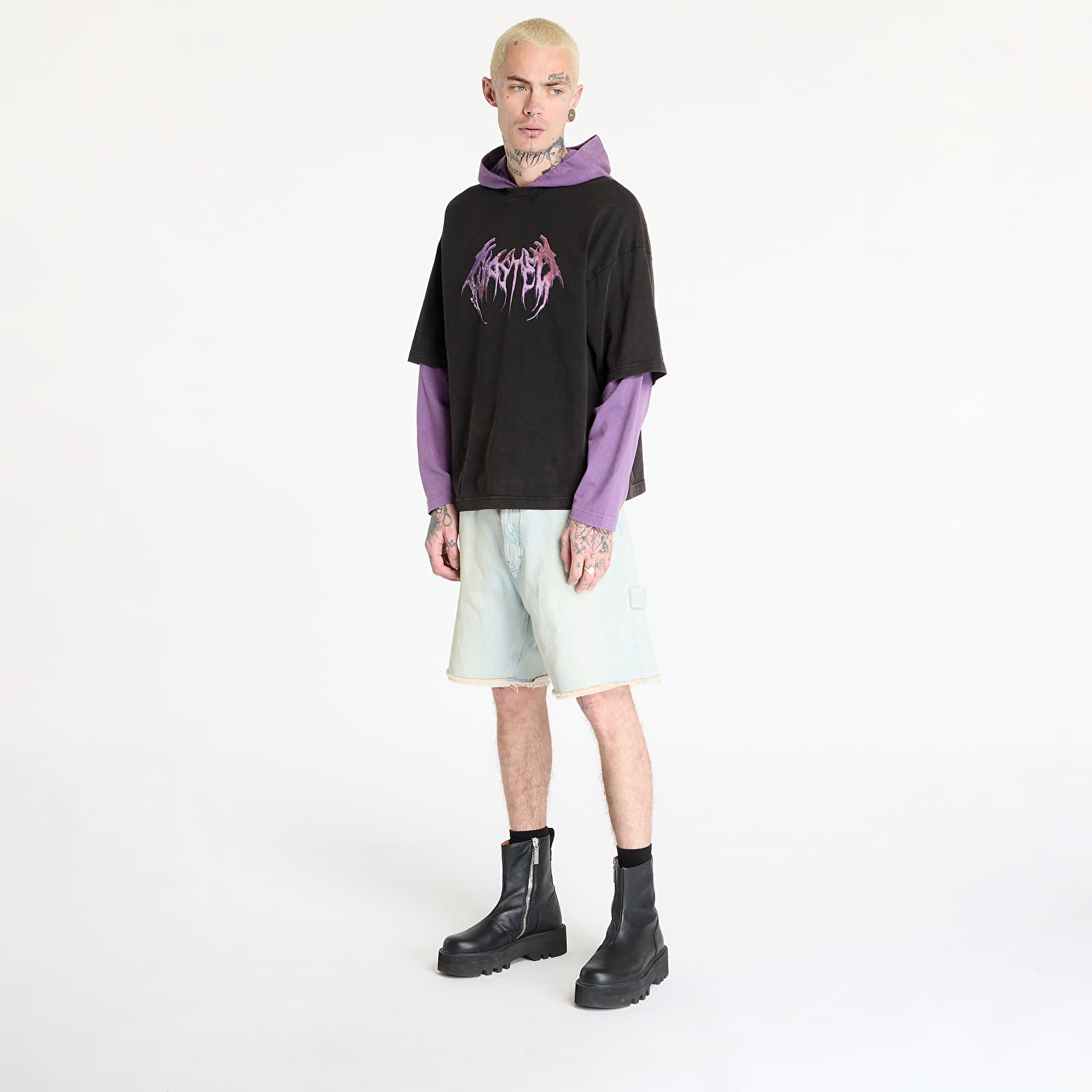 Sudaderas de hombre Wasted Paris M Slug Age Hoodie Faded Black/ Imperial Purple