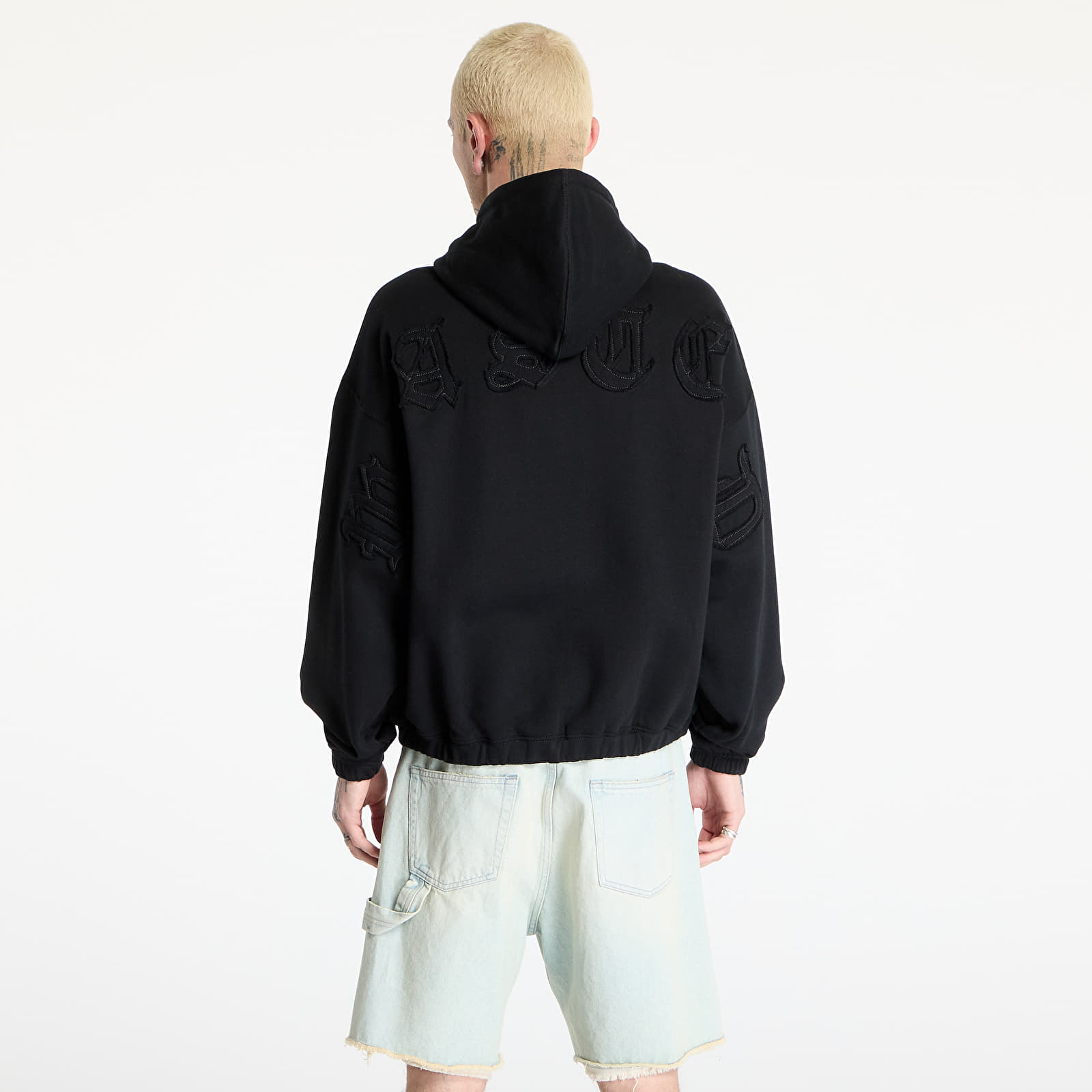 Meeste kampsunid Wasted Paris M Kingdom Curve Destroy Boxy Zip Hoodie Black