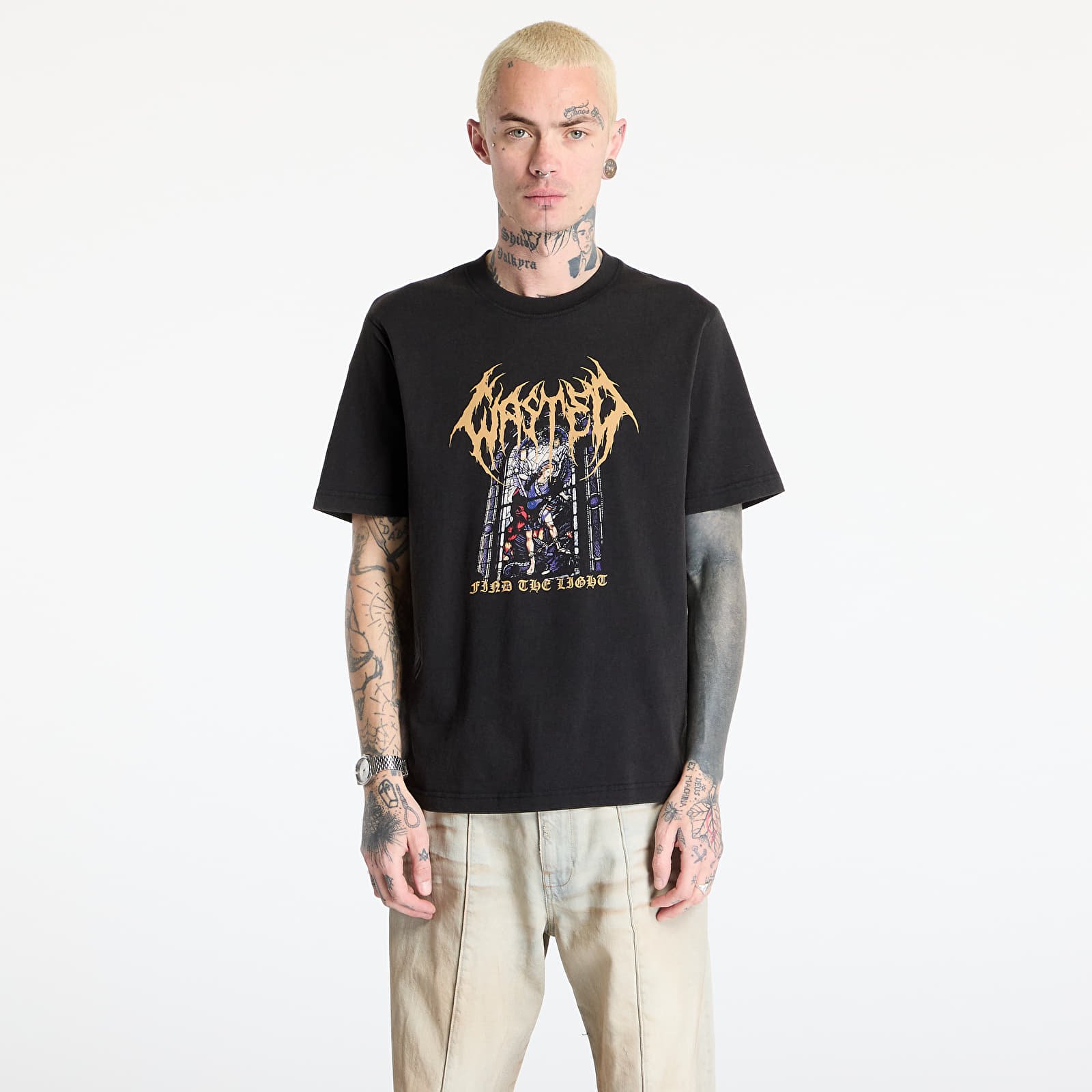 Moške majice Wasted Paris M Light T-Shirt Faded Black