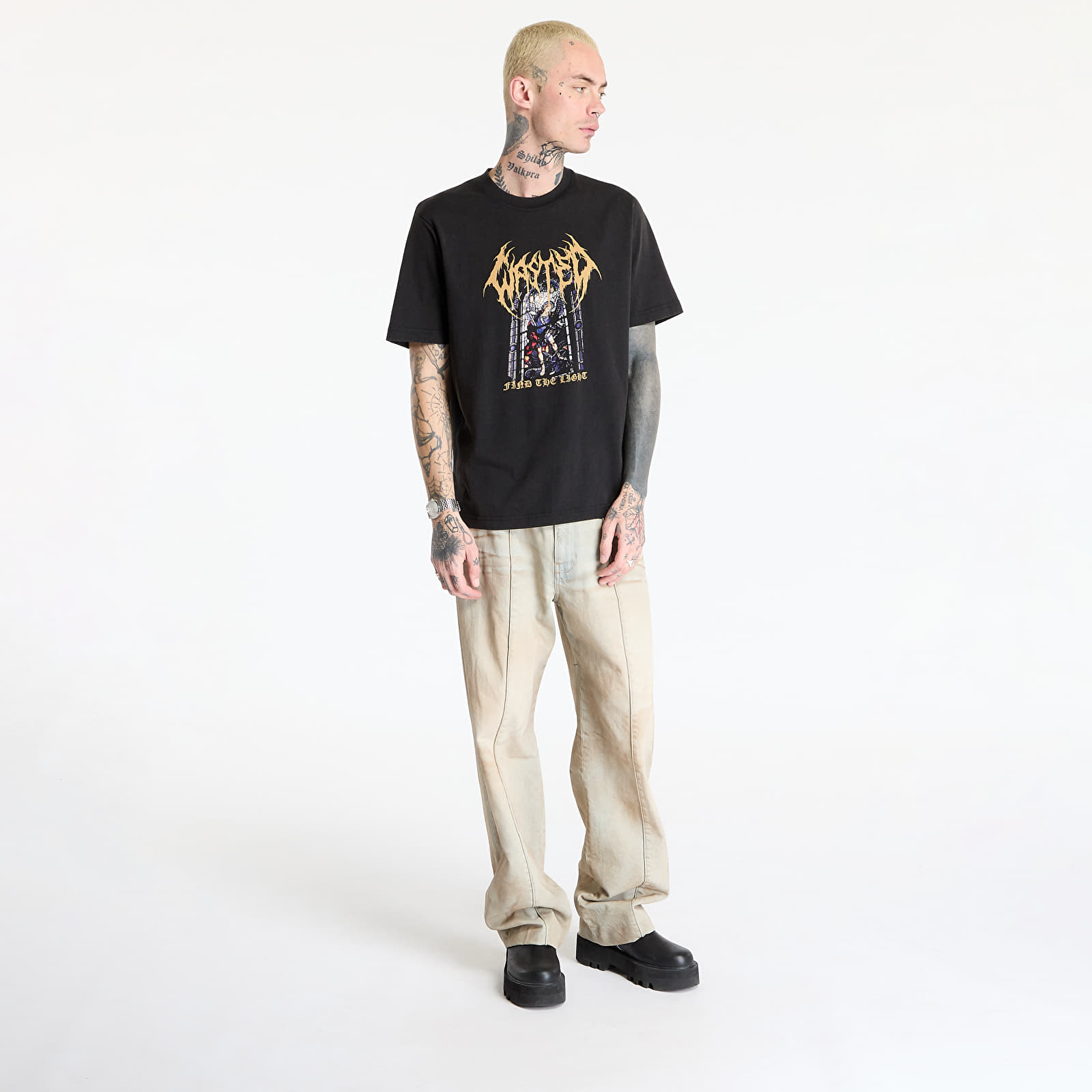 Moške majice Wasted Paris M Light T-Shirt Faded Black