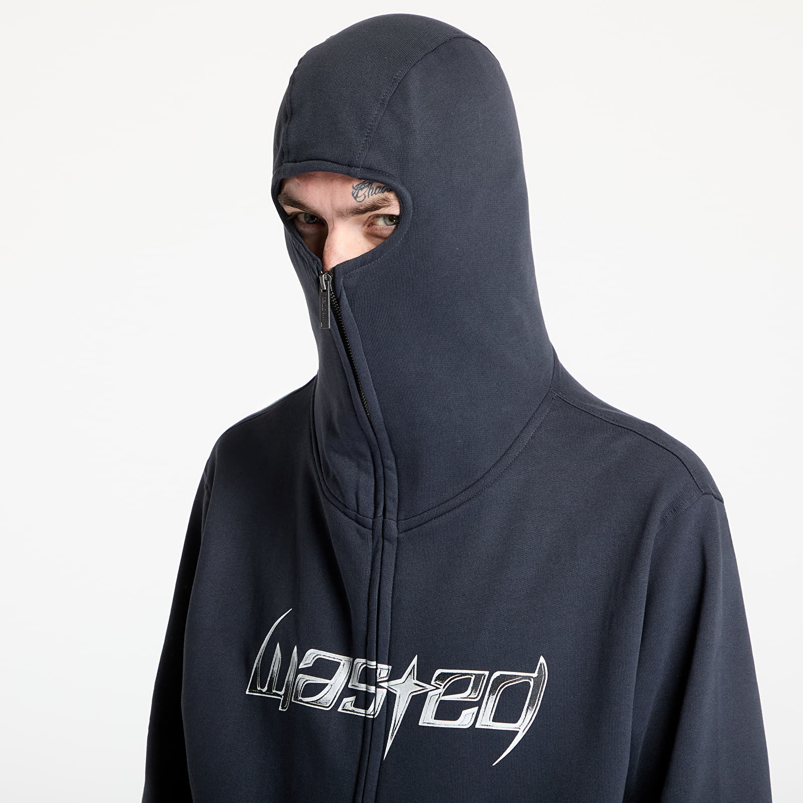 Felpe da uomo Wasted Paris M Blade Balaclava Zip Hoodie Night Blue