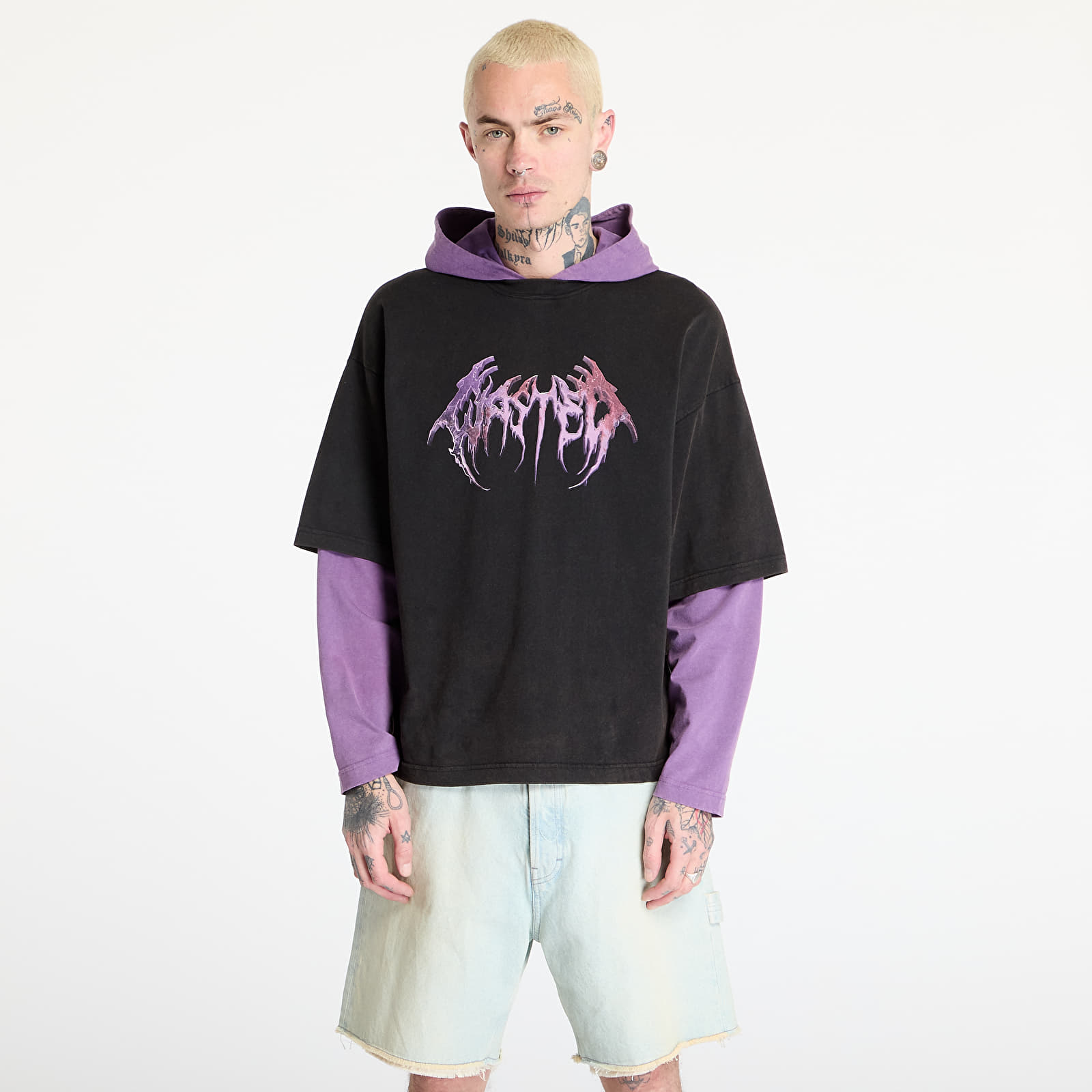 Sudaderas de hombre Wasted Paris M Slug Age Hoodie Faded Black/ Imperial Purple