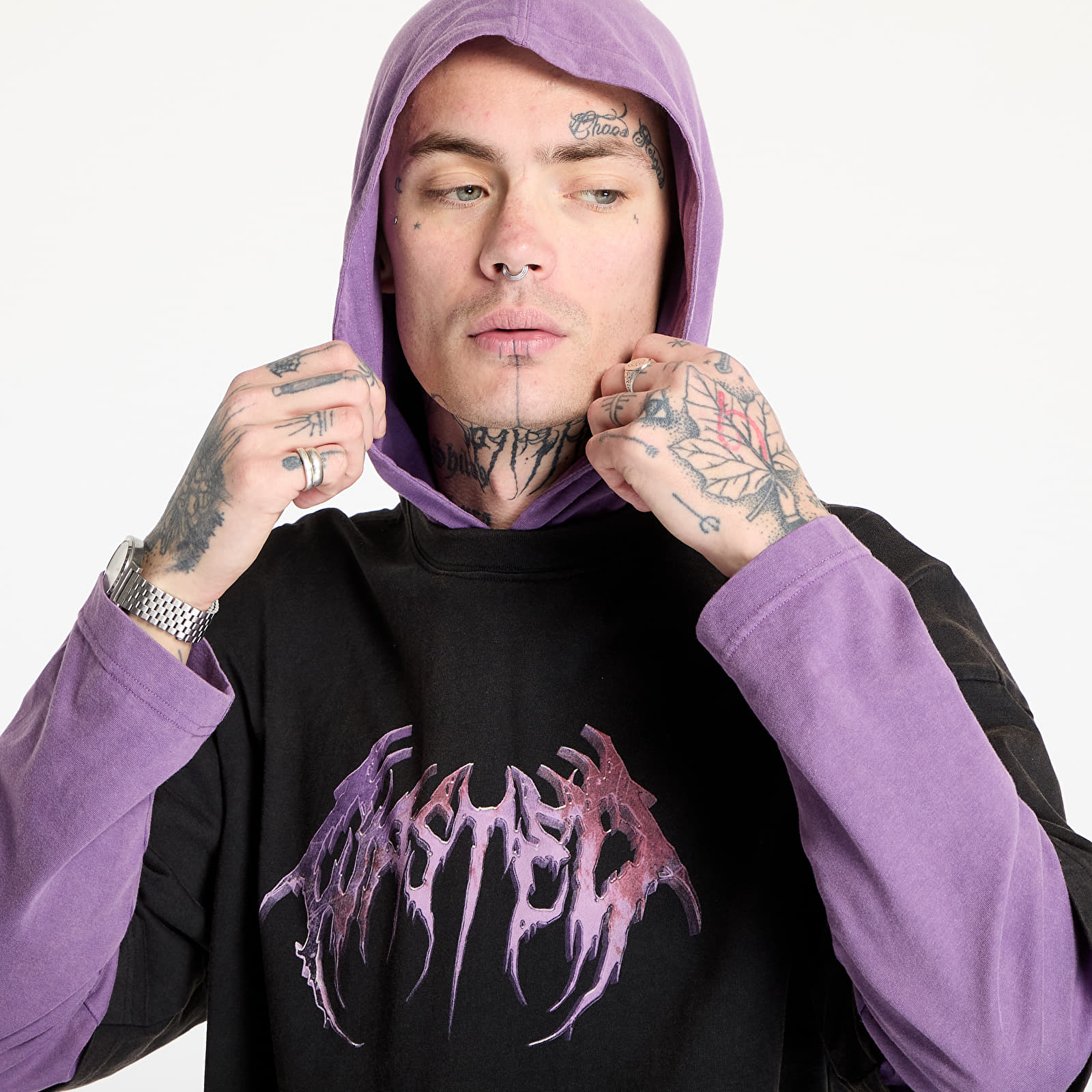 Sudaderas de hombre Wasted Paris M Slug Age Hoodie Faded Black/ Imperial Purple