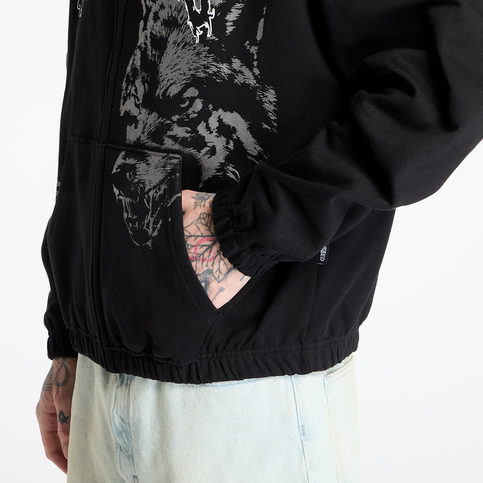 Meeste kampsunid Wasted Paris M Varg Boxy Zip Hoodie Black