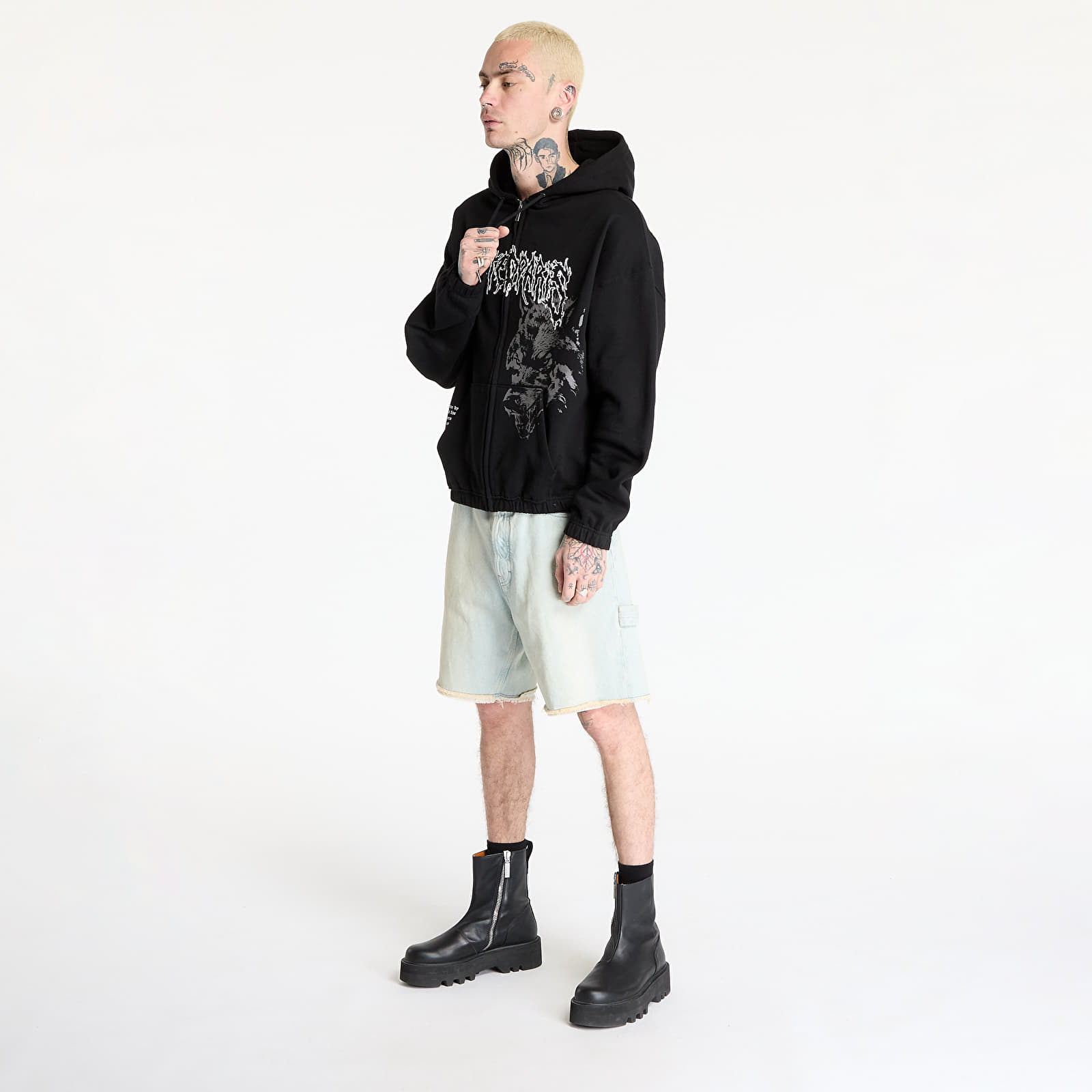 Meeste kampsunid Wasted Paris M Varg Boxy Zip Hoodie Black