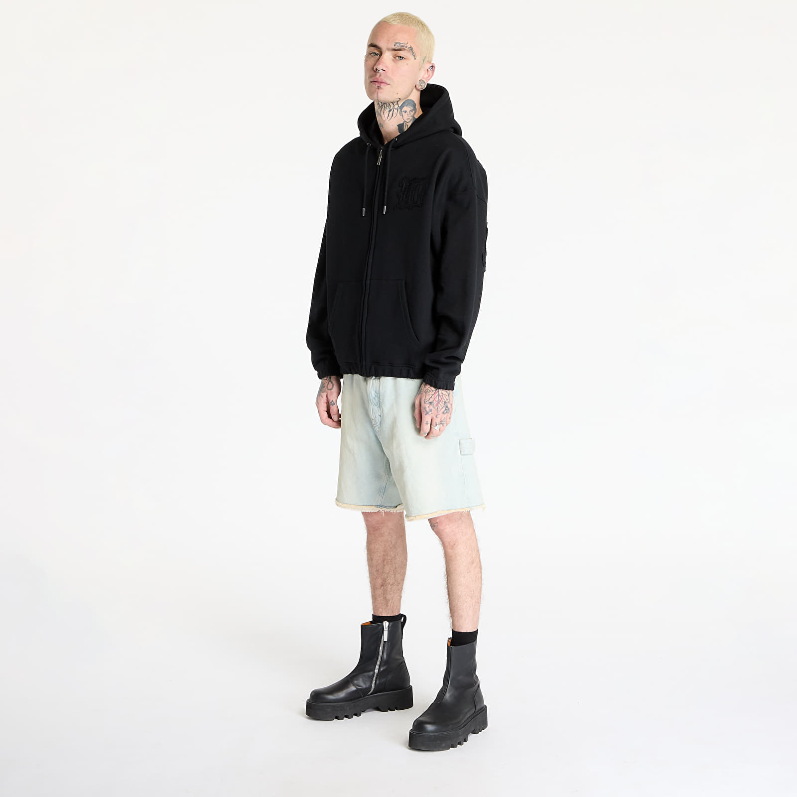 Meeste kampsunid Wasted Paris M Kingdom Curve Destroy Boxy Zip Hoodie Black