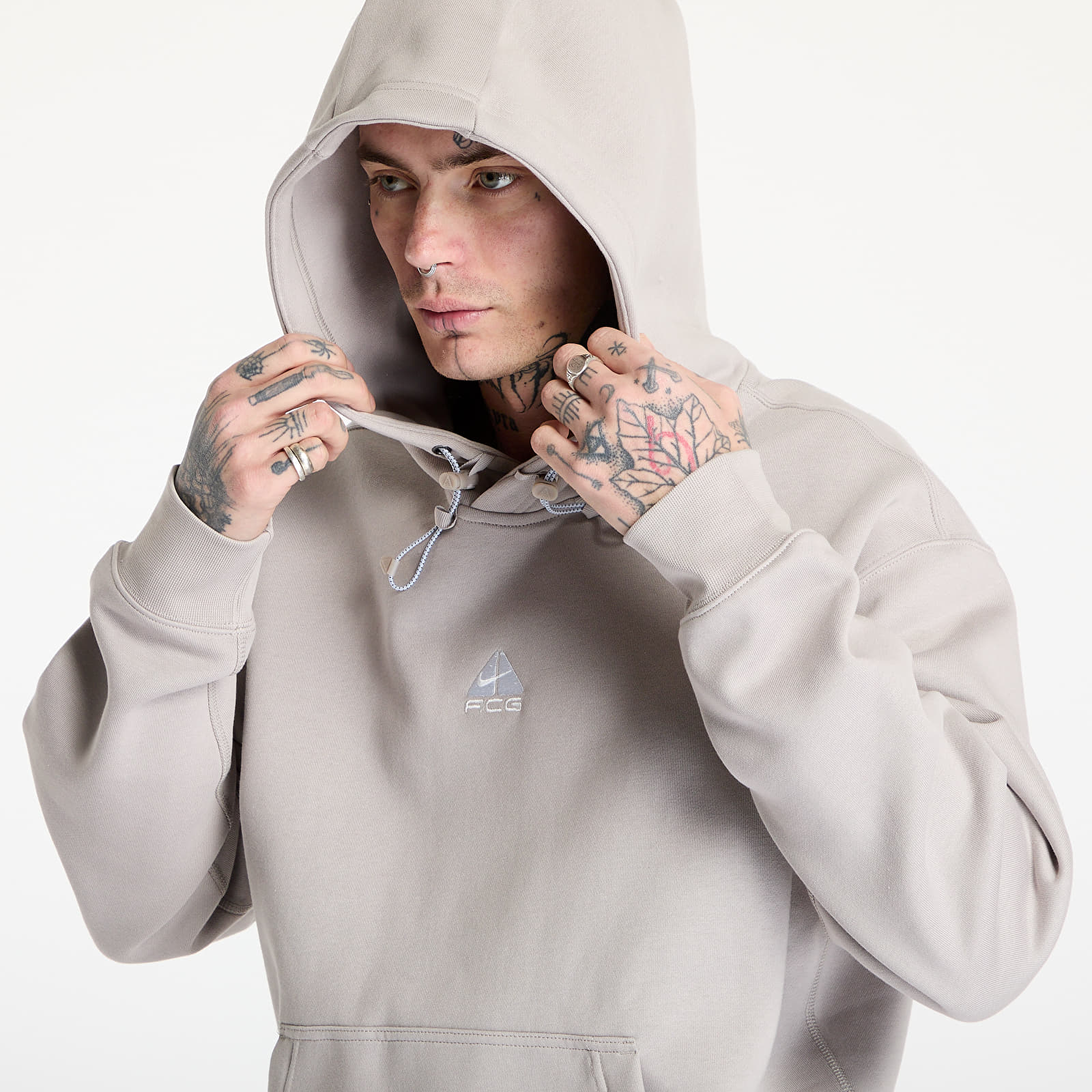 Meeste kampsunid Nike ACG Therma-FIT Fleece Pullover Hoodie College Grey/ Football Grey/ Summit White