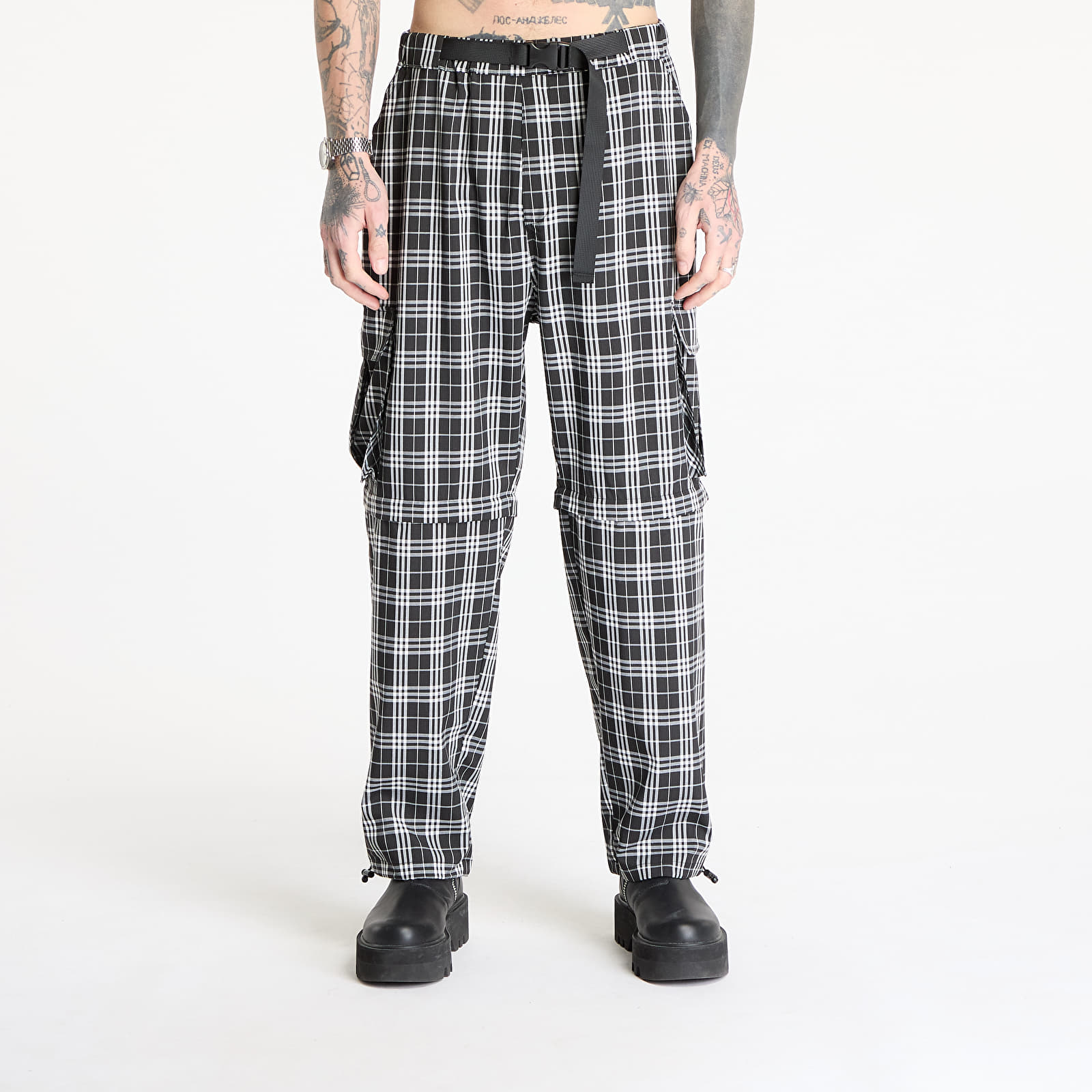 Meeste püksid Wasted Paris M Yard Tartan Hunter Black/ White