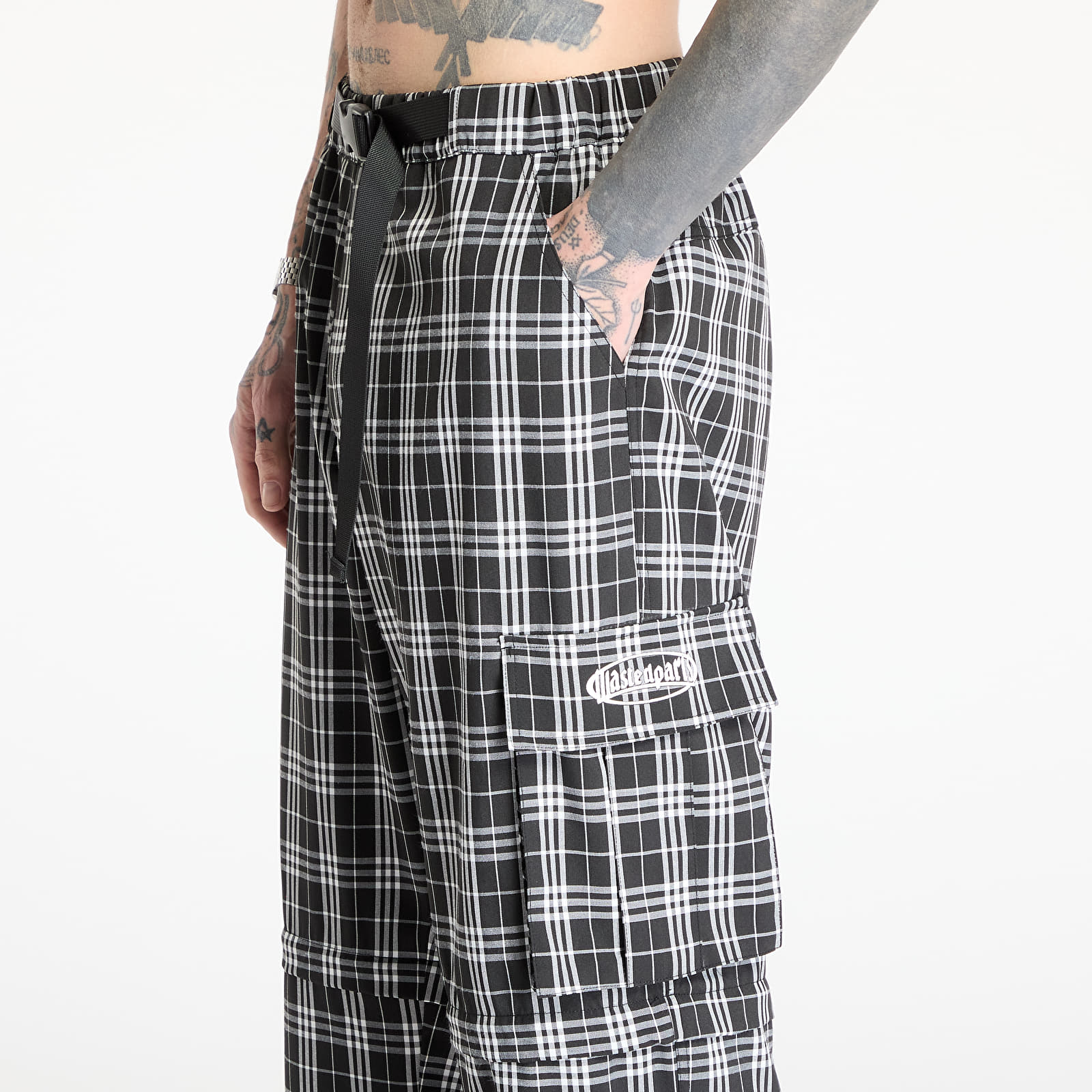 Meeste püksid Wasted Paris M Yard Tartan Hunter Black/ White