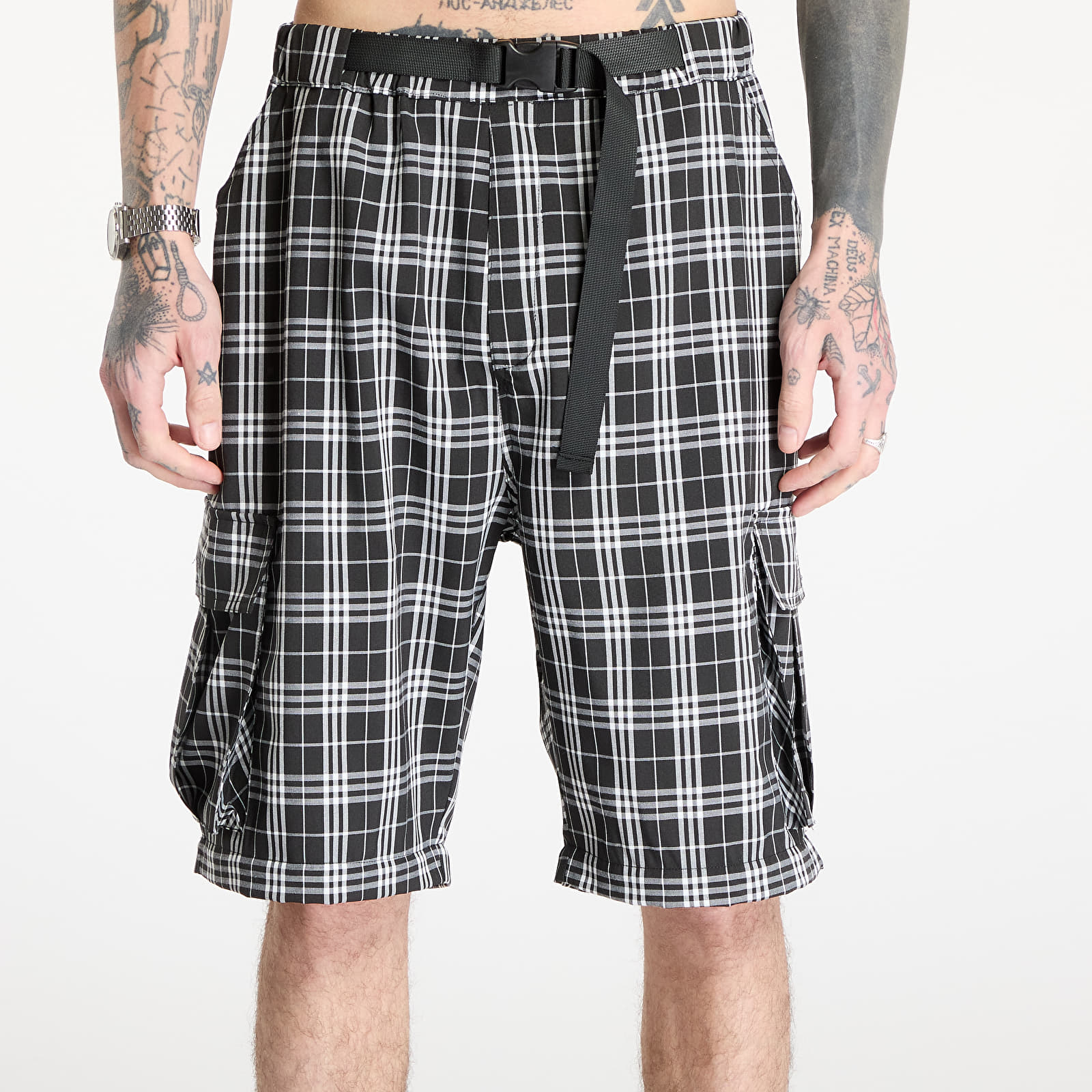 Meeste püksid Wasted Paris M Yard Tartan Hunter Black/ White