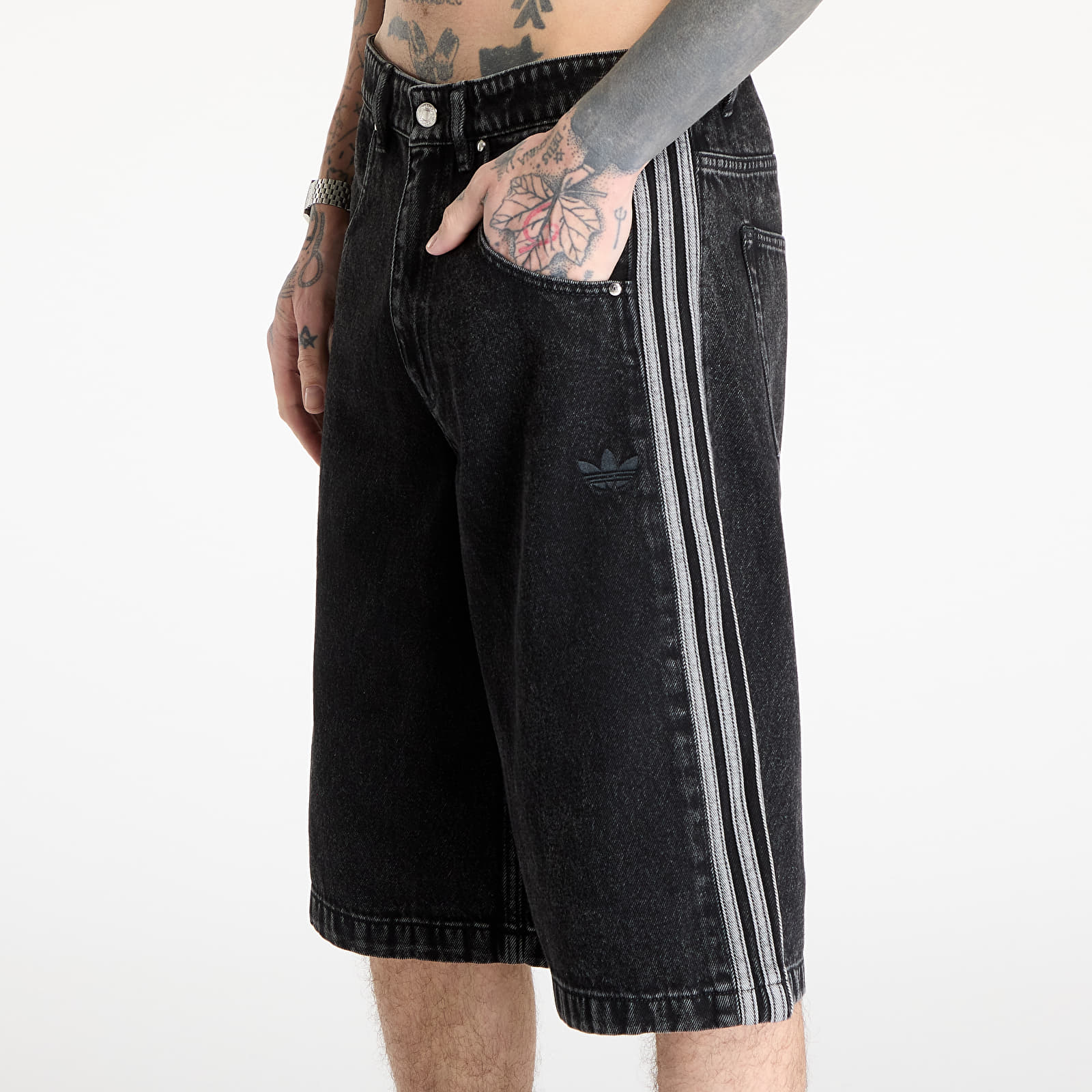 Muške kratke hlače adidas Firebird Adicolor Denim Shorts True Black Denim