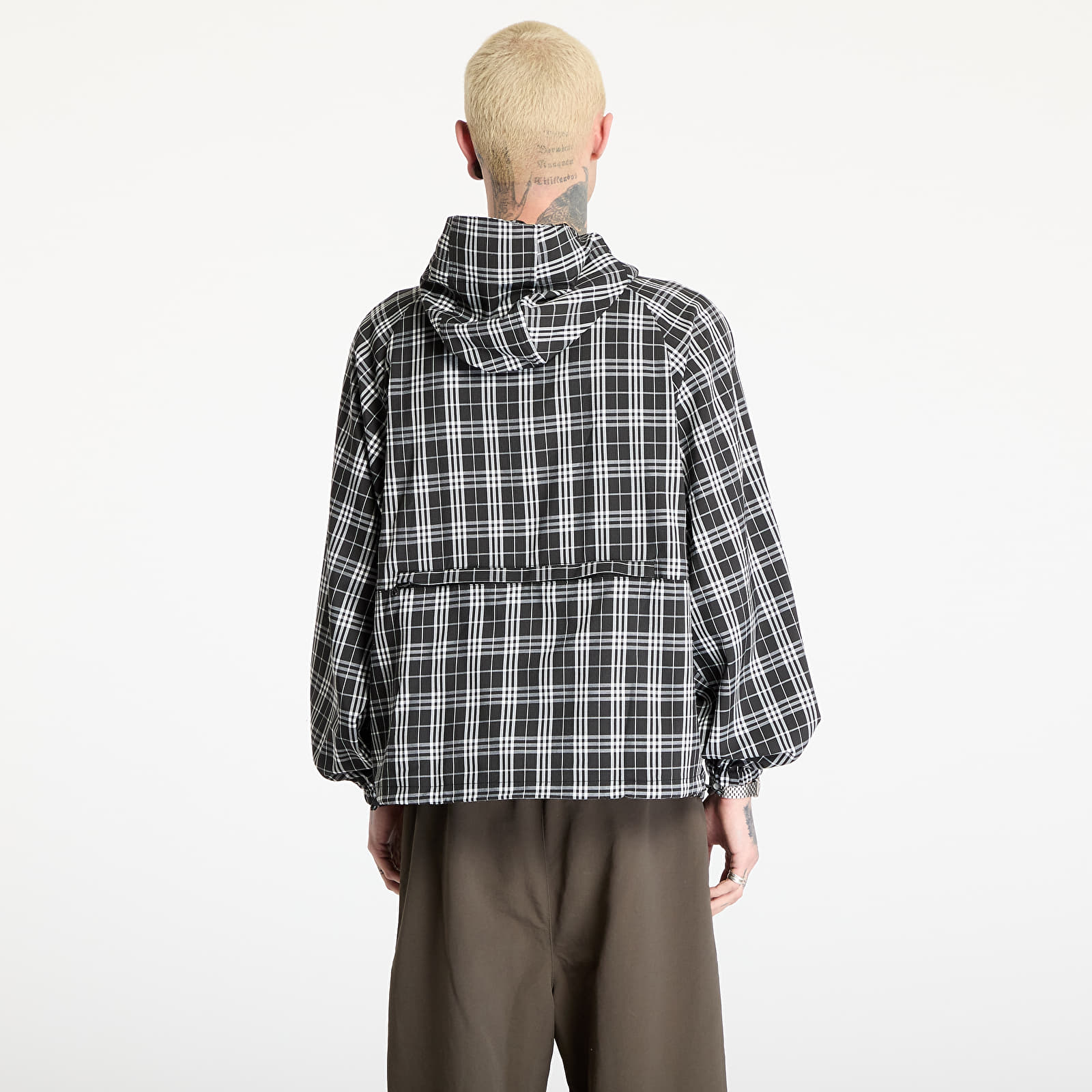 Men's windbreakers Wasted Paris M Yard Tartan Windbreaker Black/ White