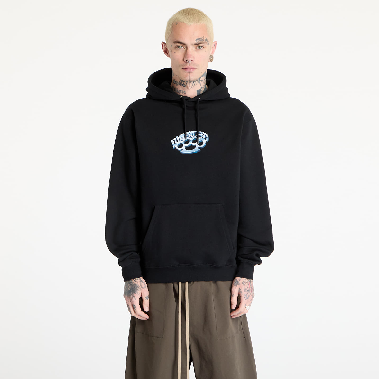 Moške majice Wasted Paris M Knuckles Hoodie Black