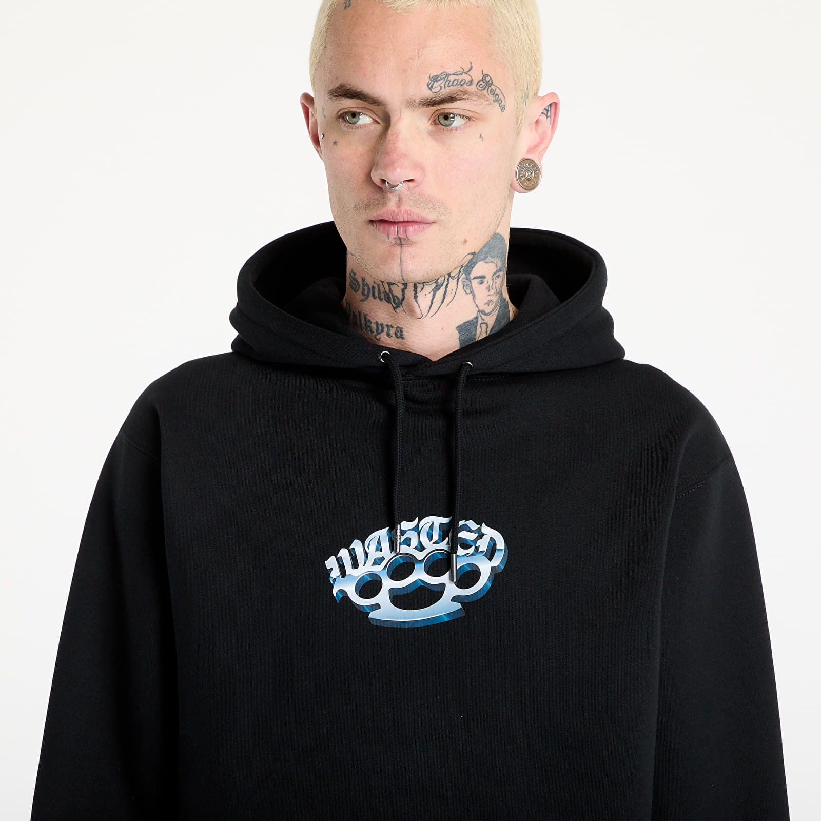 Moške majice Wasted Paris M Knuckles Hoodie Black