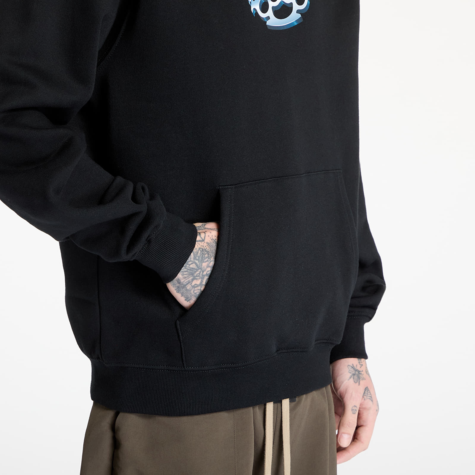 Moške majice Wasted Paris M Knuckles Hoodie Black