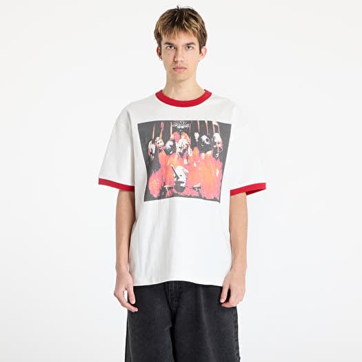 Тениска PLEASURES x Slipknot Self Titled Ringer Shirt White