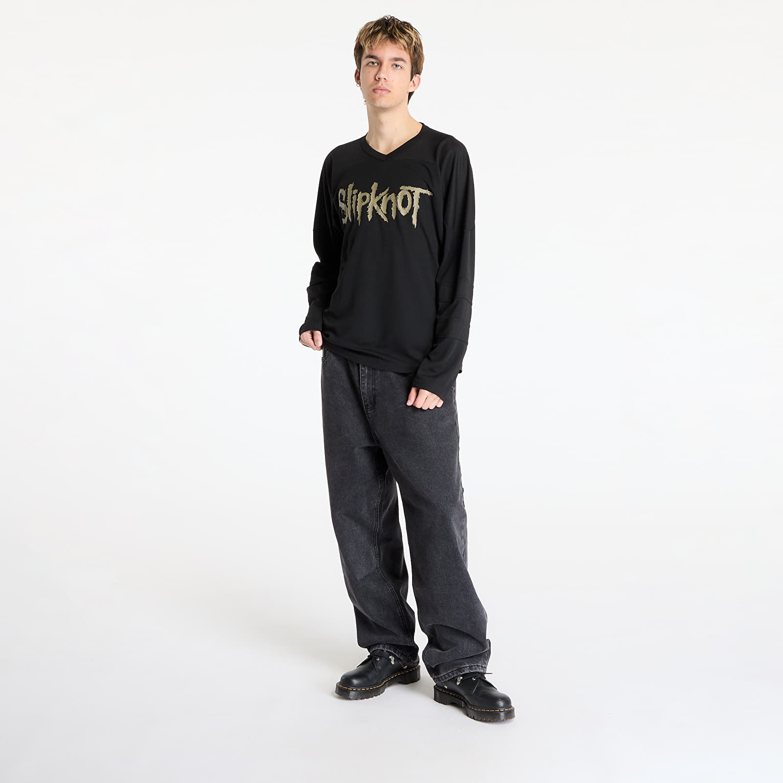 Maillots PLEASURES x Slipknot X-Ray Hockey Jersey Black