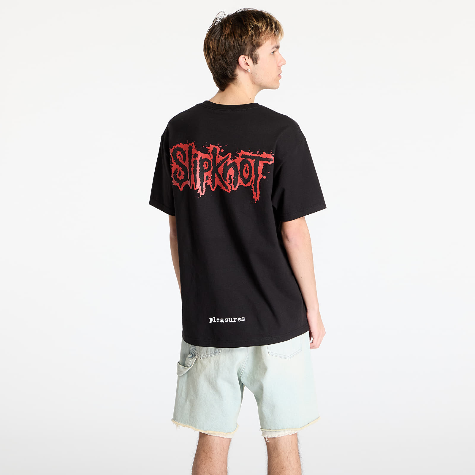 T-shirts hommes PLEASURES x Slipknot Skeleton T-Shirt Black