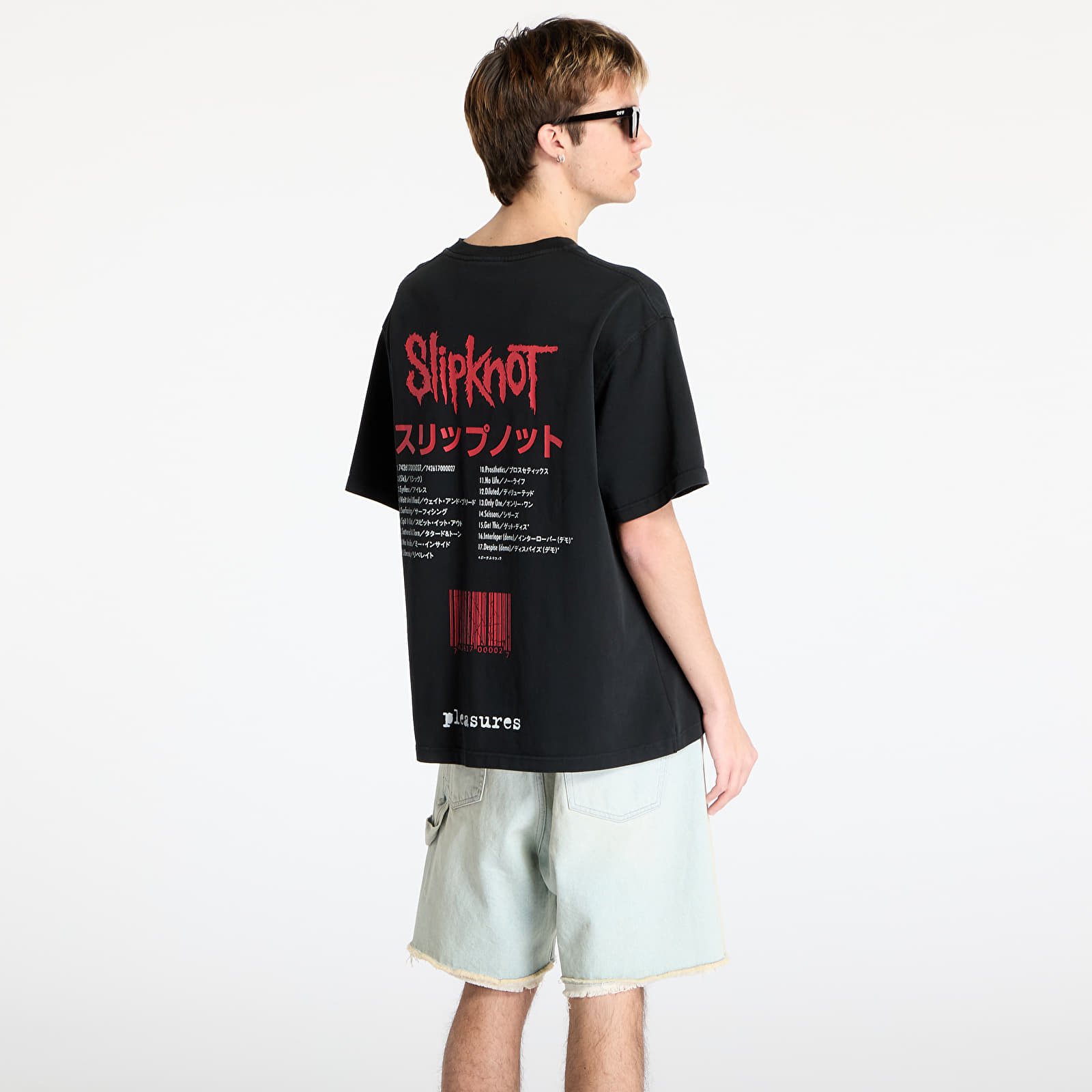 Meeste T-särgid PLEASURES x Slipknot Self Titled Heavyweight Shirt Black