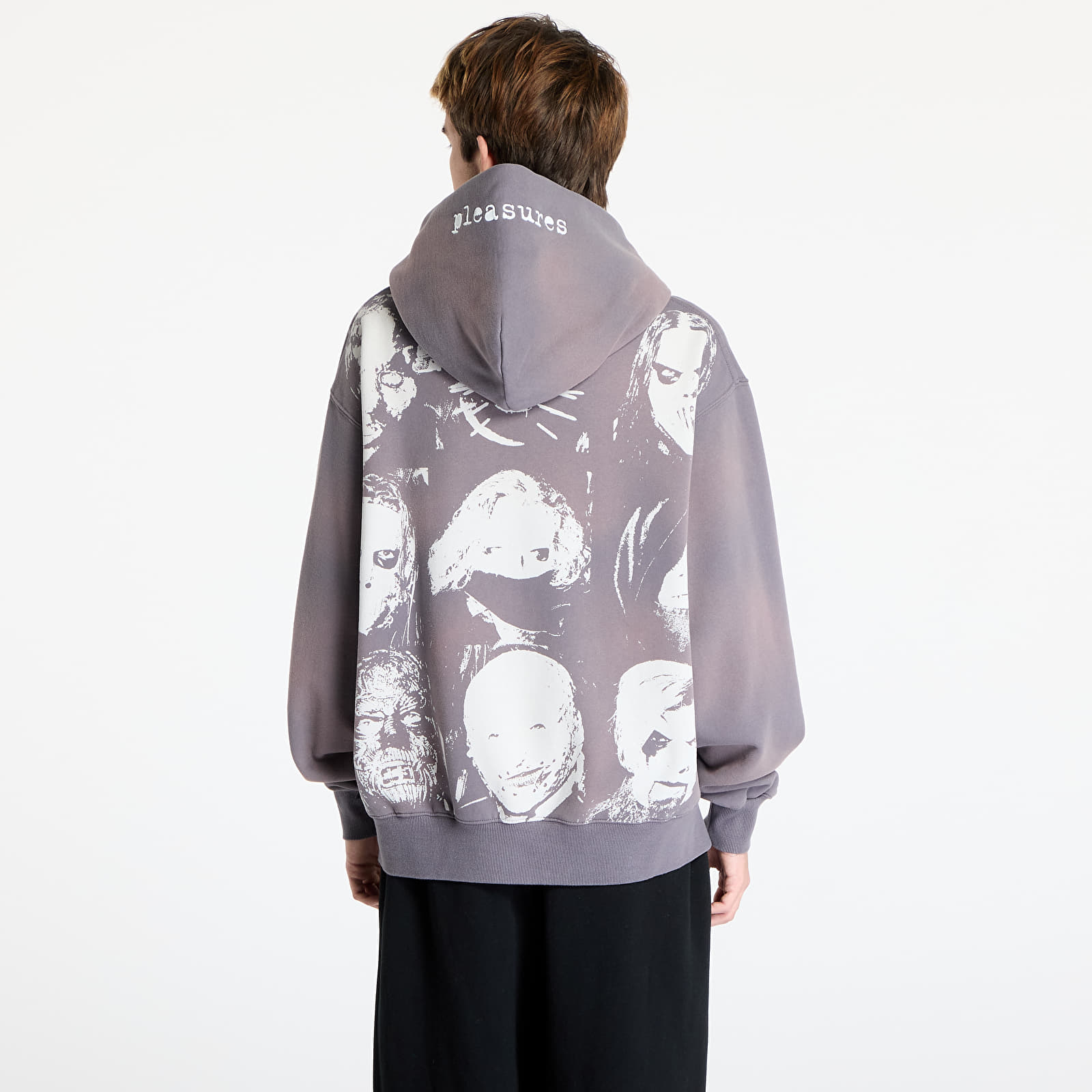 Felpe da uomo PLEASURES x Slipknot Nonagram Zip Hoodie Smoke