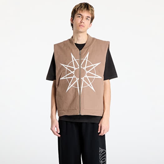 Vest PLEASURES x Slipknot Goat Padded Vest Beige