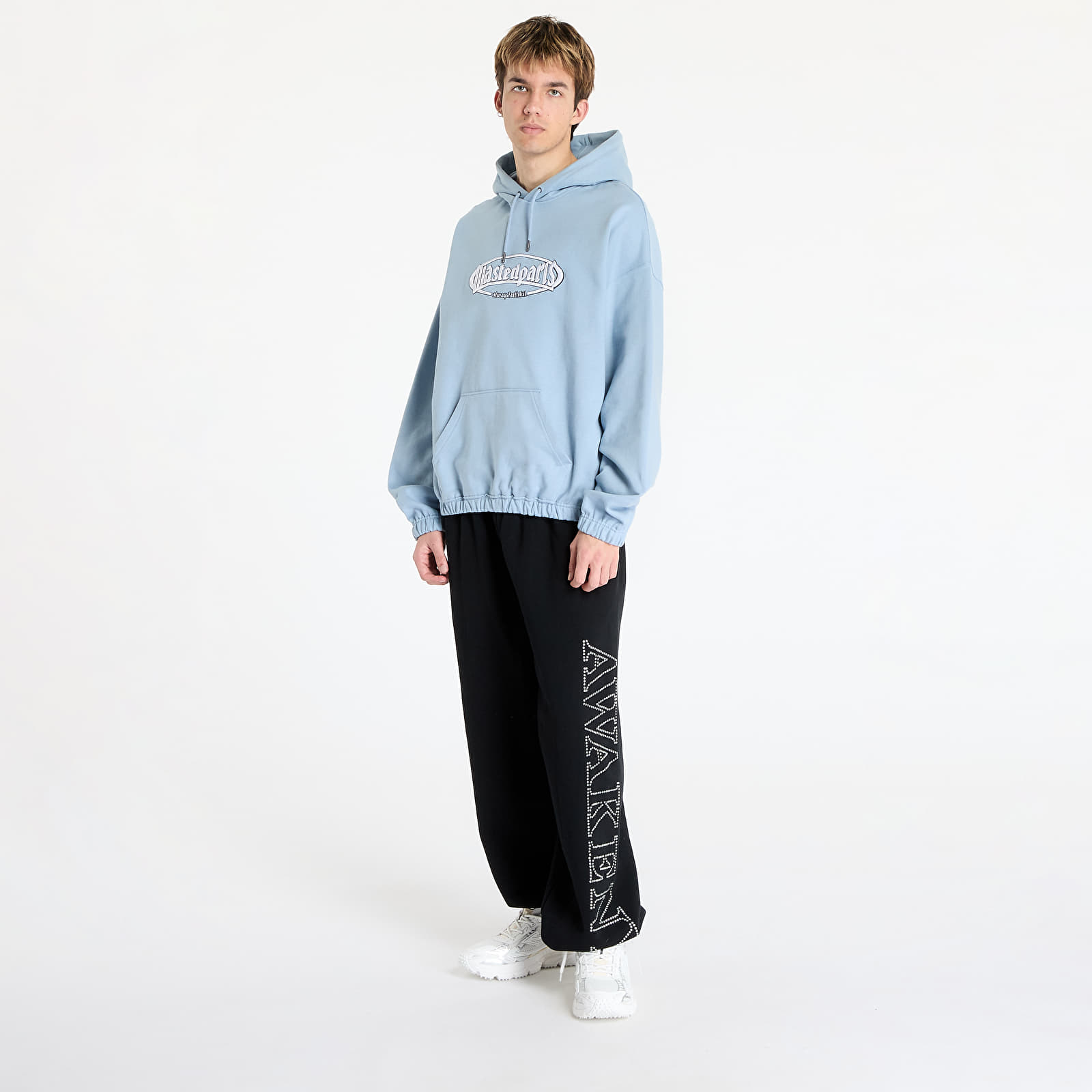 Moške majice Wasted Paris M Yard Boxy Hoodie Light Blue