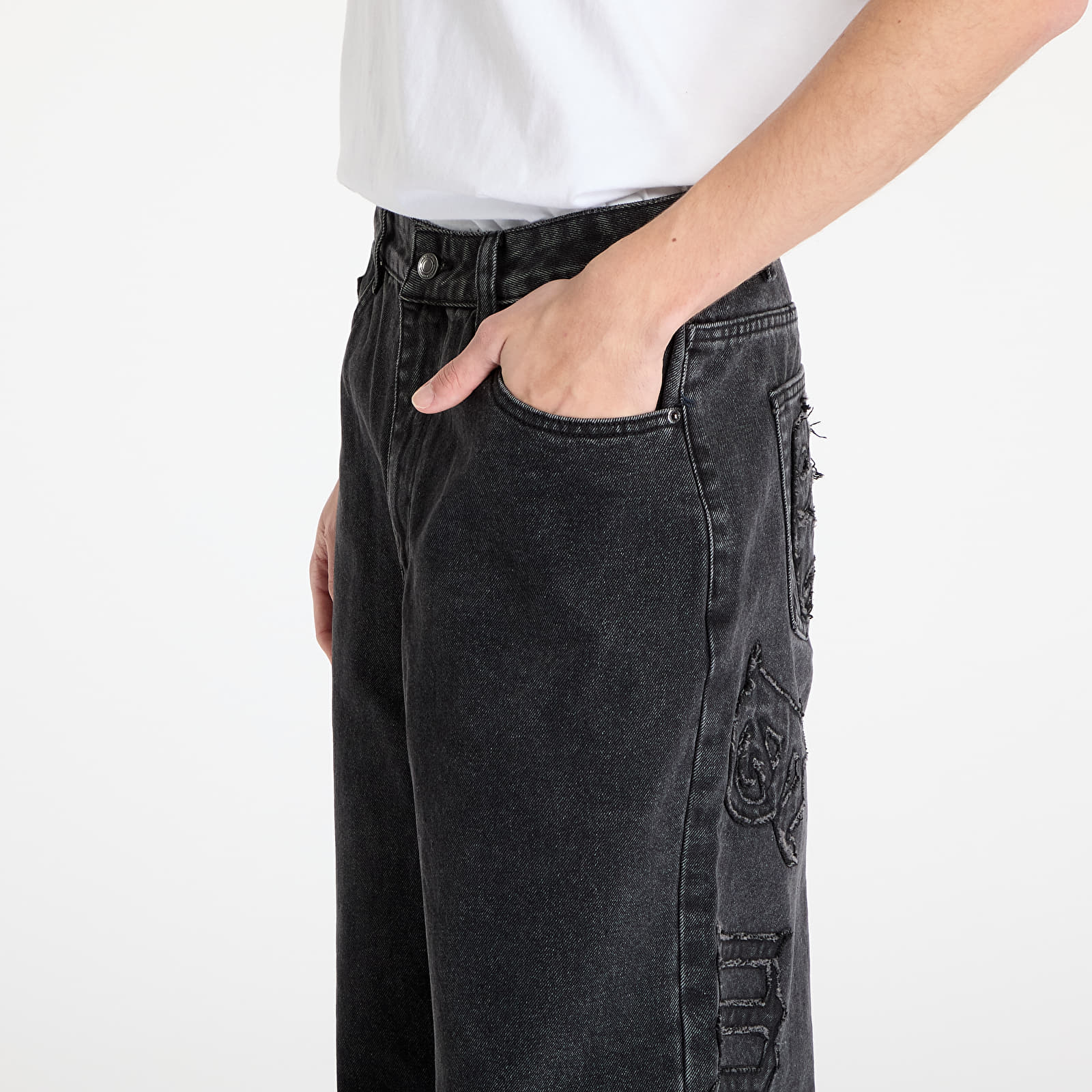 Meeste teksad Wasted Paris Kingdom Curve Destroy Casper Pant Faded Black