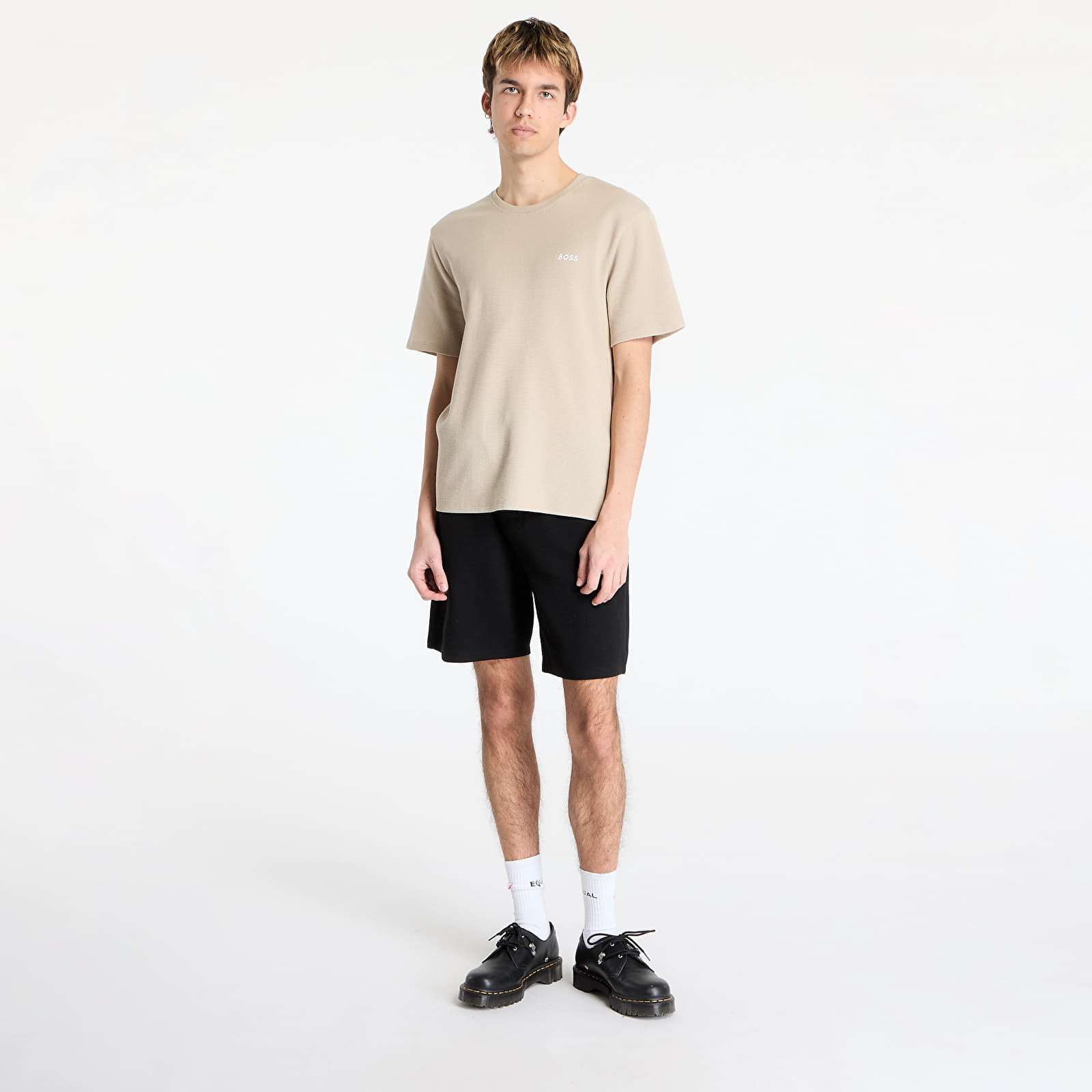 Moške majice Hugo Boss Men's Waffle T-Shirt Beige
