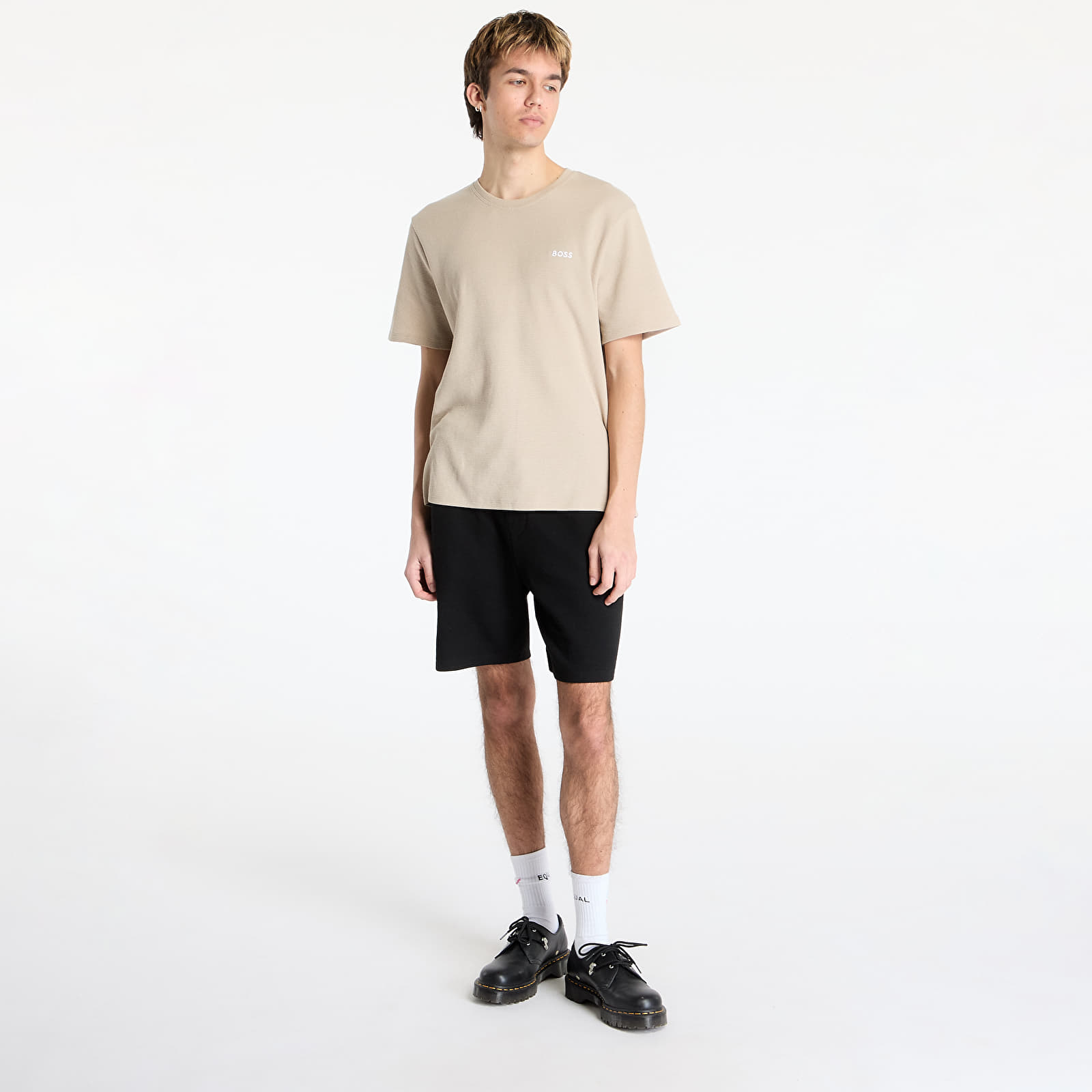 Men's shorts Hugo Boss Men's Waffle Shorts Black