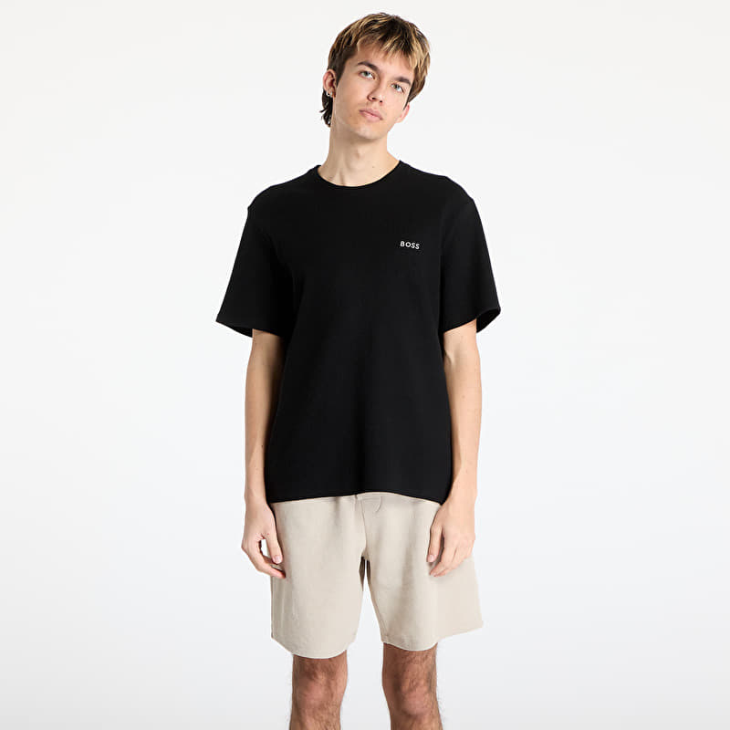 T-shirt Hugo Boss Men's Waffle T-Shirt Black