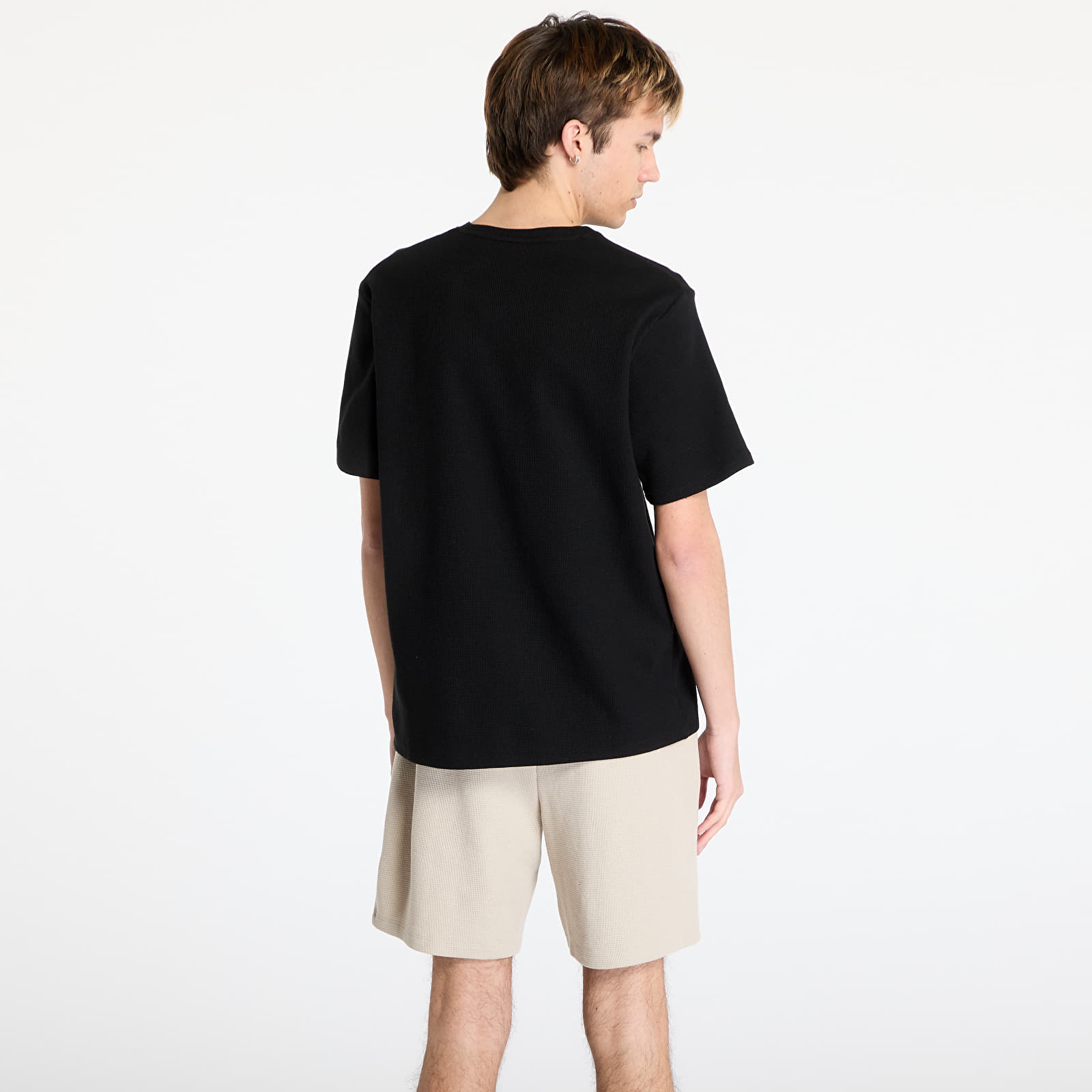 Meeste T-särgid Hugo Boss Men's Waffle T-Shirt Black