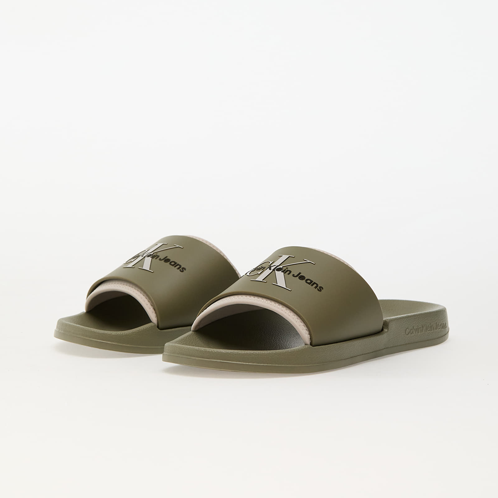Men's sneakers and shoes Calvin Klein Jeans Slide Rubber Neopren Green