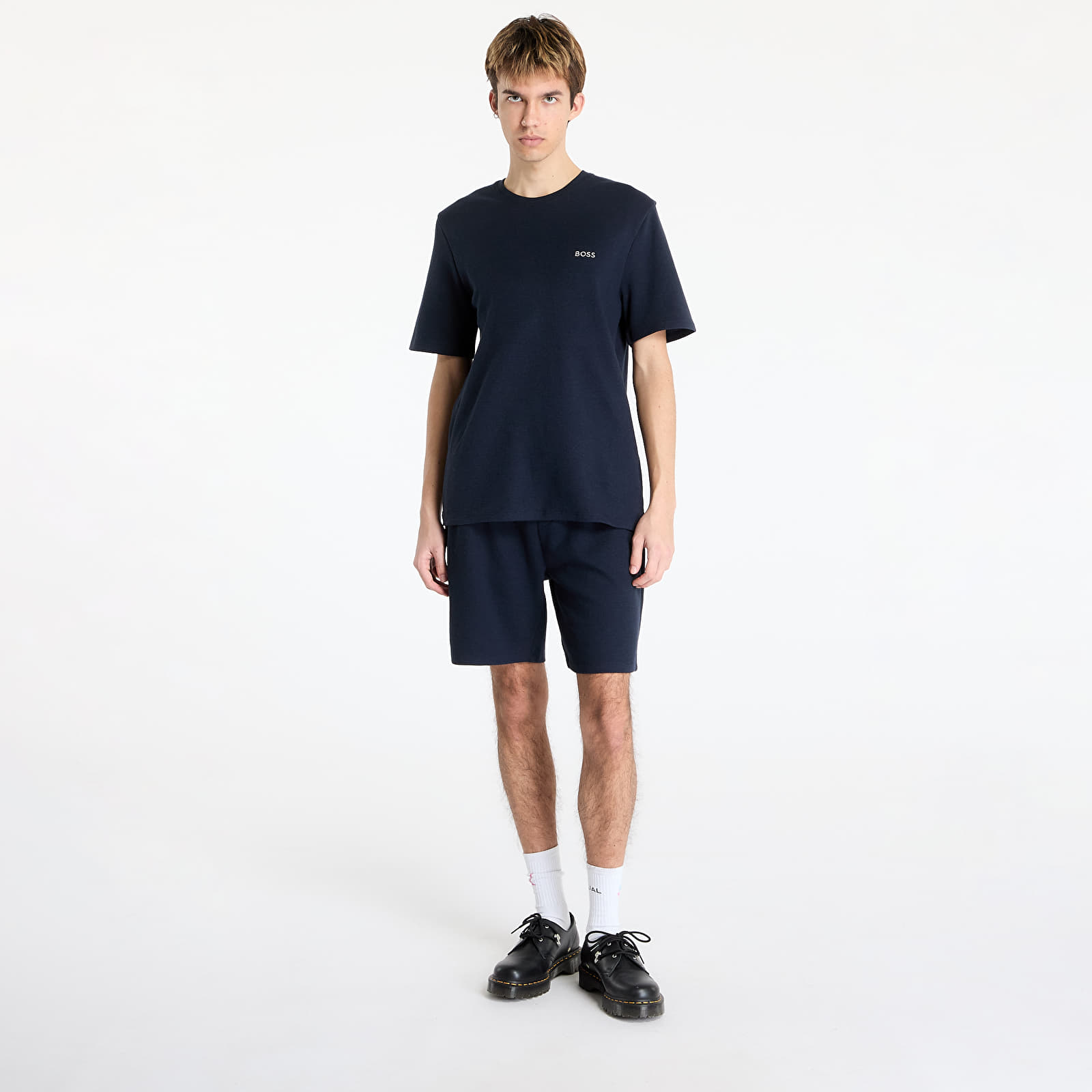 Men's shorts Hugo Boss Men's Waffle Shorts Blue